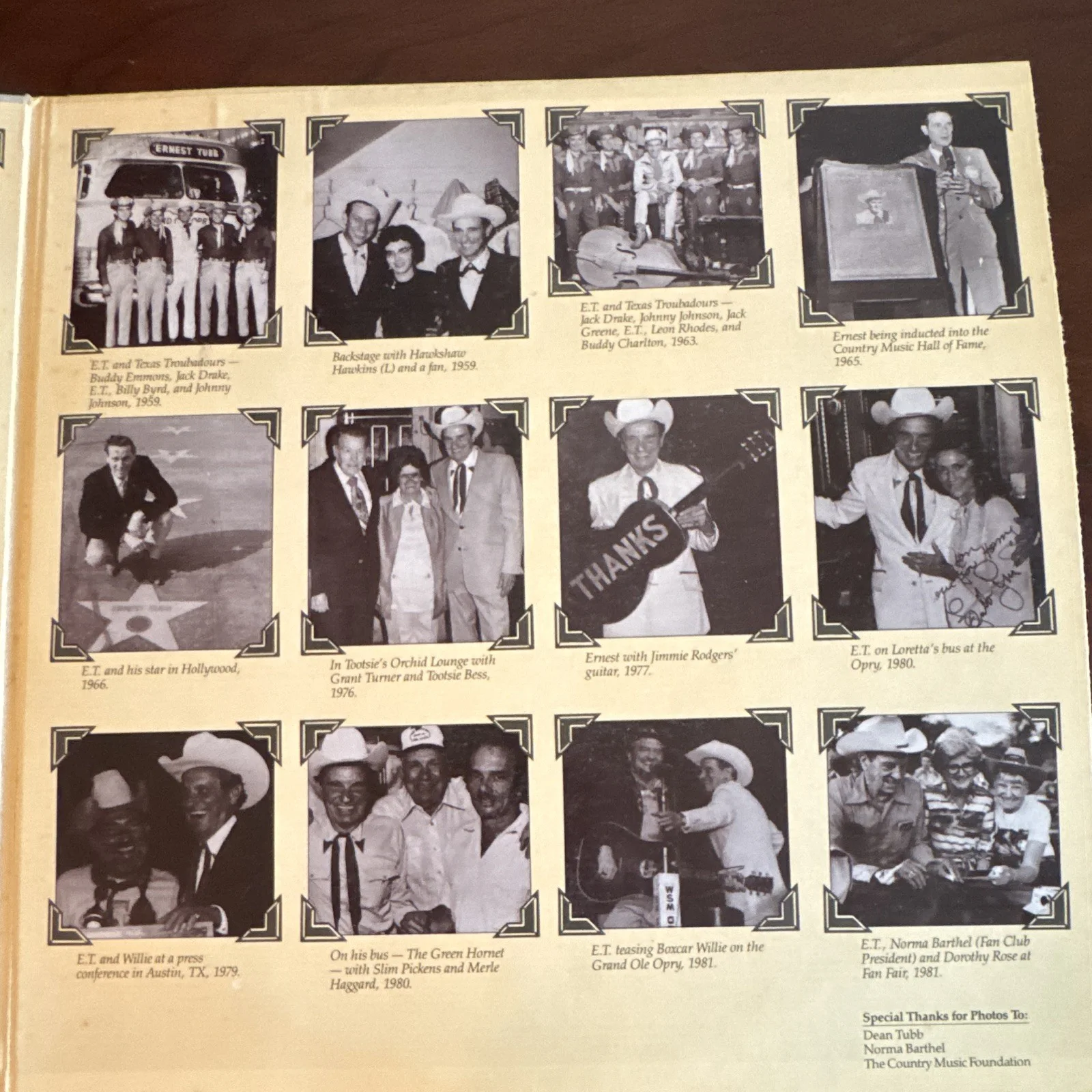 Signed- "The Ernest Tubb Collection" Autographed Record Album Cover, image 4