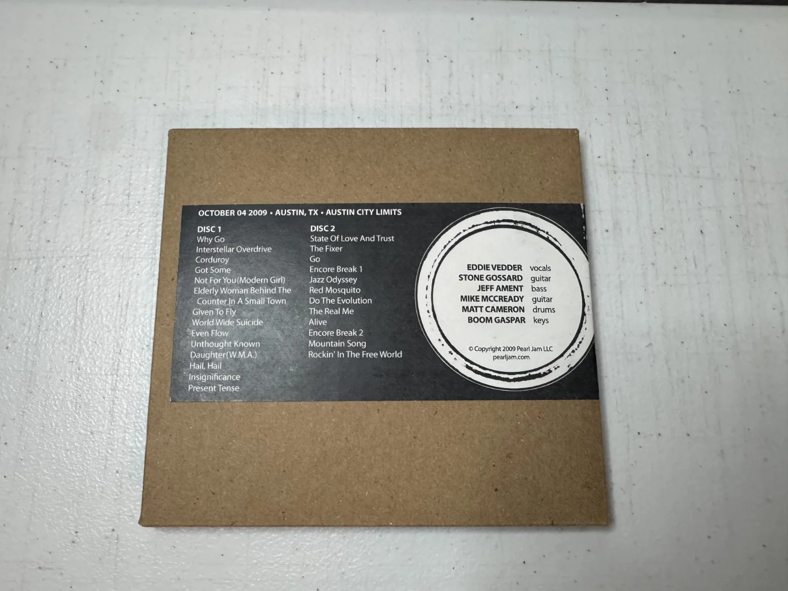 Pearl Jam Bootleg CD Austin, Tx Case w/ Werchter Disc 1 SIGNED by Mike McCready, image 4