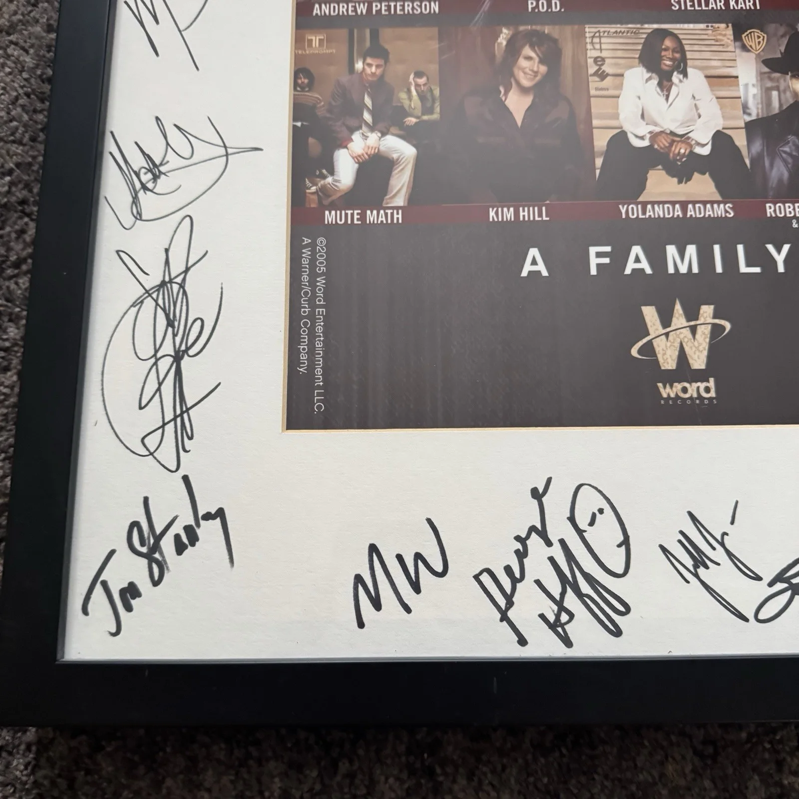 Word Label Group Artists Autographed Framed Signed Amy Grant Building 429 + More, image 2
