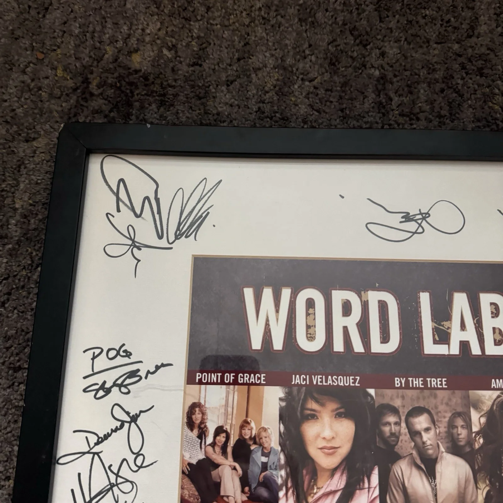 Word Label Group Artists Autographed Framed Signed Amy Grant Building 429 + More, image 3