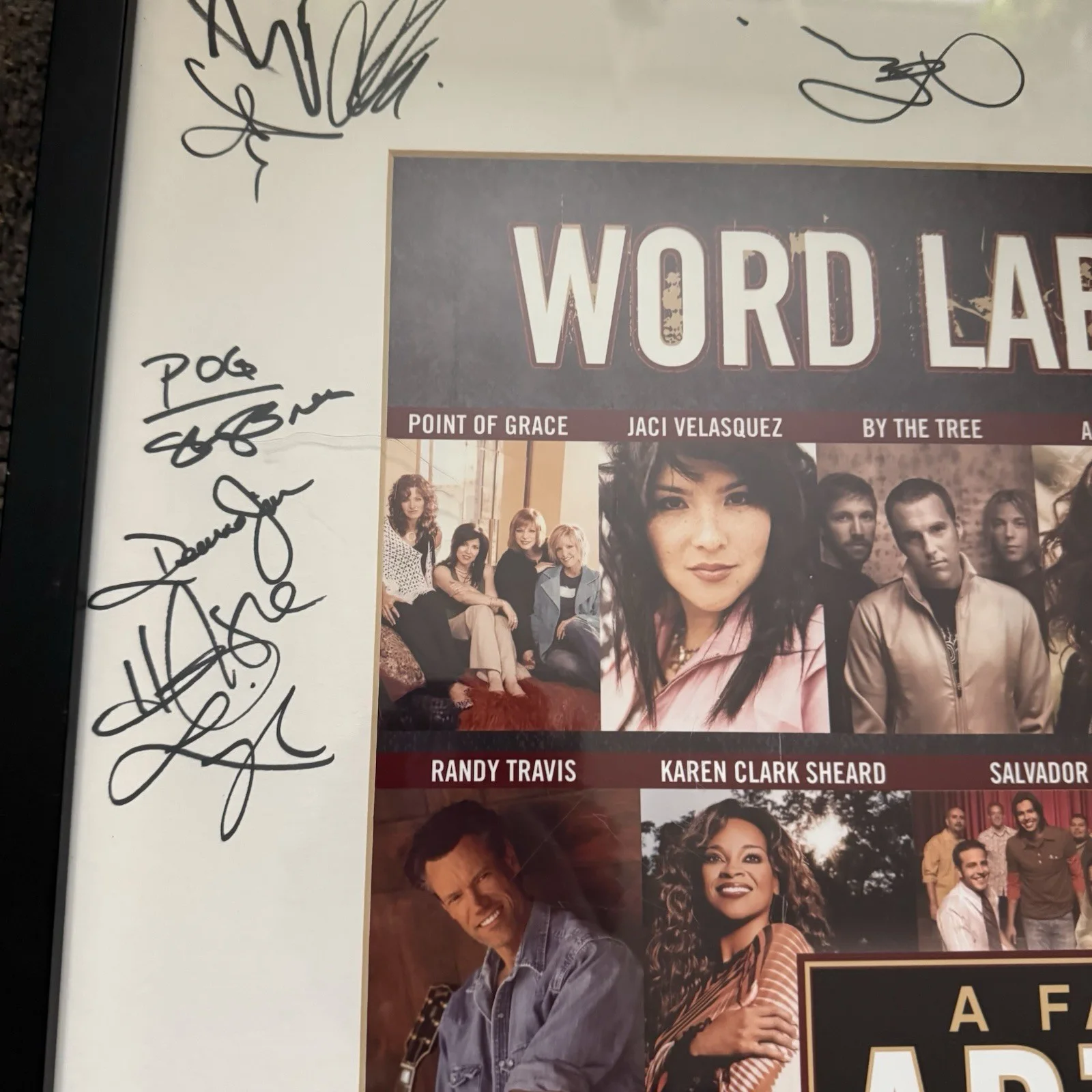 Word Label Group Artists Autographed Framed Signed Amy Grant Building 429 + More, image 4