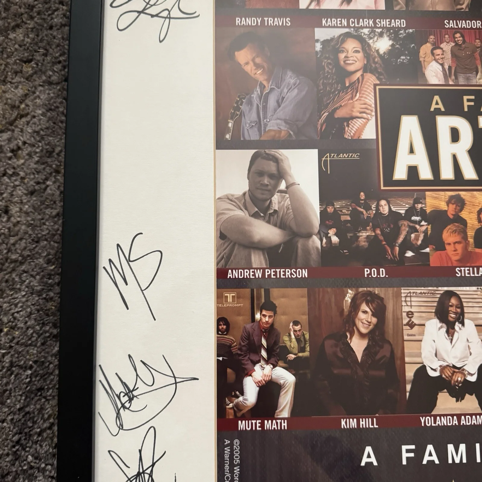 Word Label Group Artists Autographed Framed Signed Amy Grant Building 429 + More, image 5