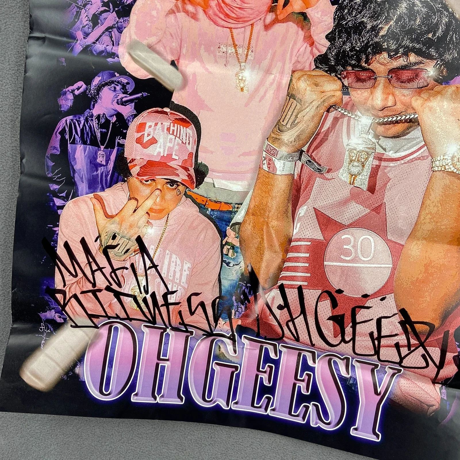 OTXBOYZ Ohgeesy Signed Poster 21x18" Rap Hip Hop Wall Art Autograph, изображение 2