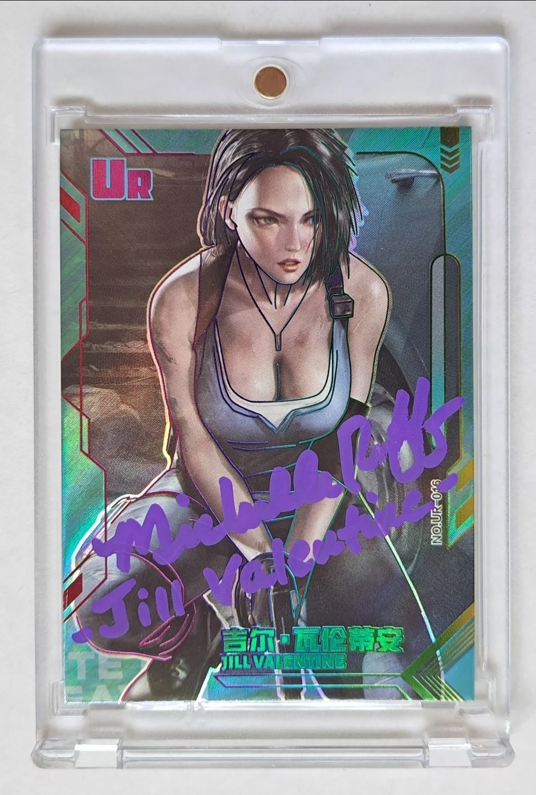 MICHELLE RUFF Signed Auto JILL VALENTINE UR Resident Evil Goddess Story 1/1 JSA, изображение 2