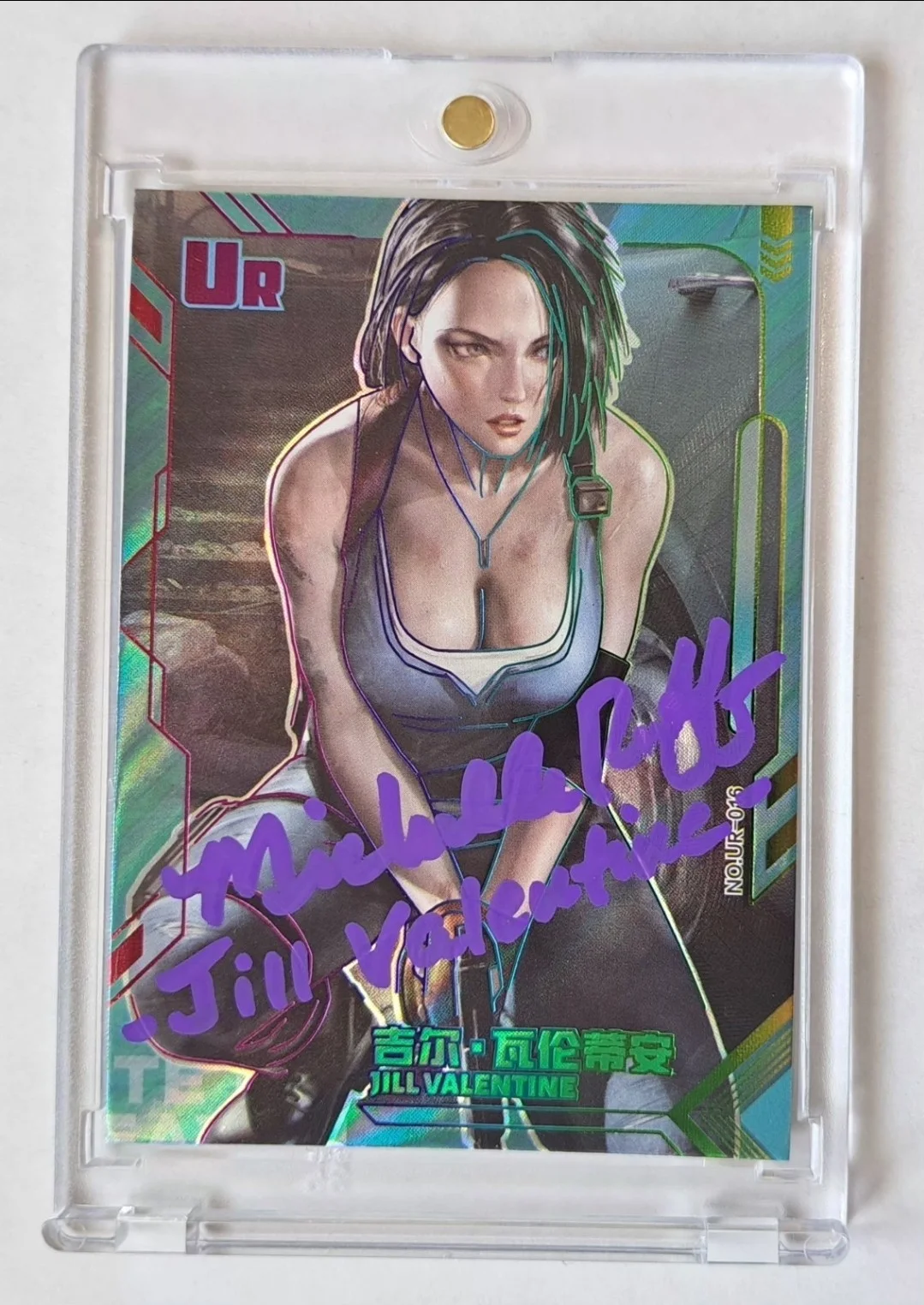 MICHELLE RUFF Signed Auto JILL VALENTINE UR Resident Evil Goddess Story 1/1 JSA, изображение 3