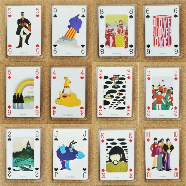 Fridge Magnet (FB6) The Beatles Yellow Submarine Playing Card - Various, image 2