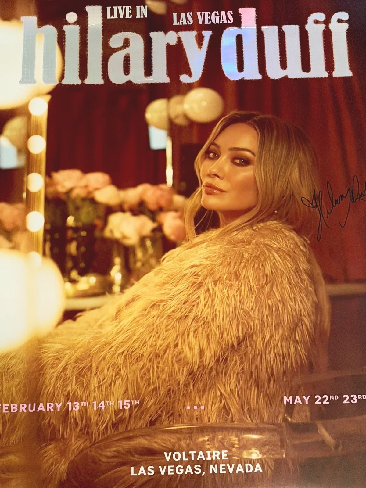 Hilary Duff Live In Las Vegas Signed Poster Autographed Sold Out Black Sharpie, image 4