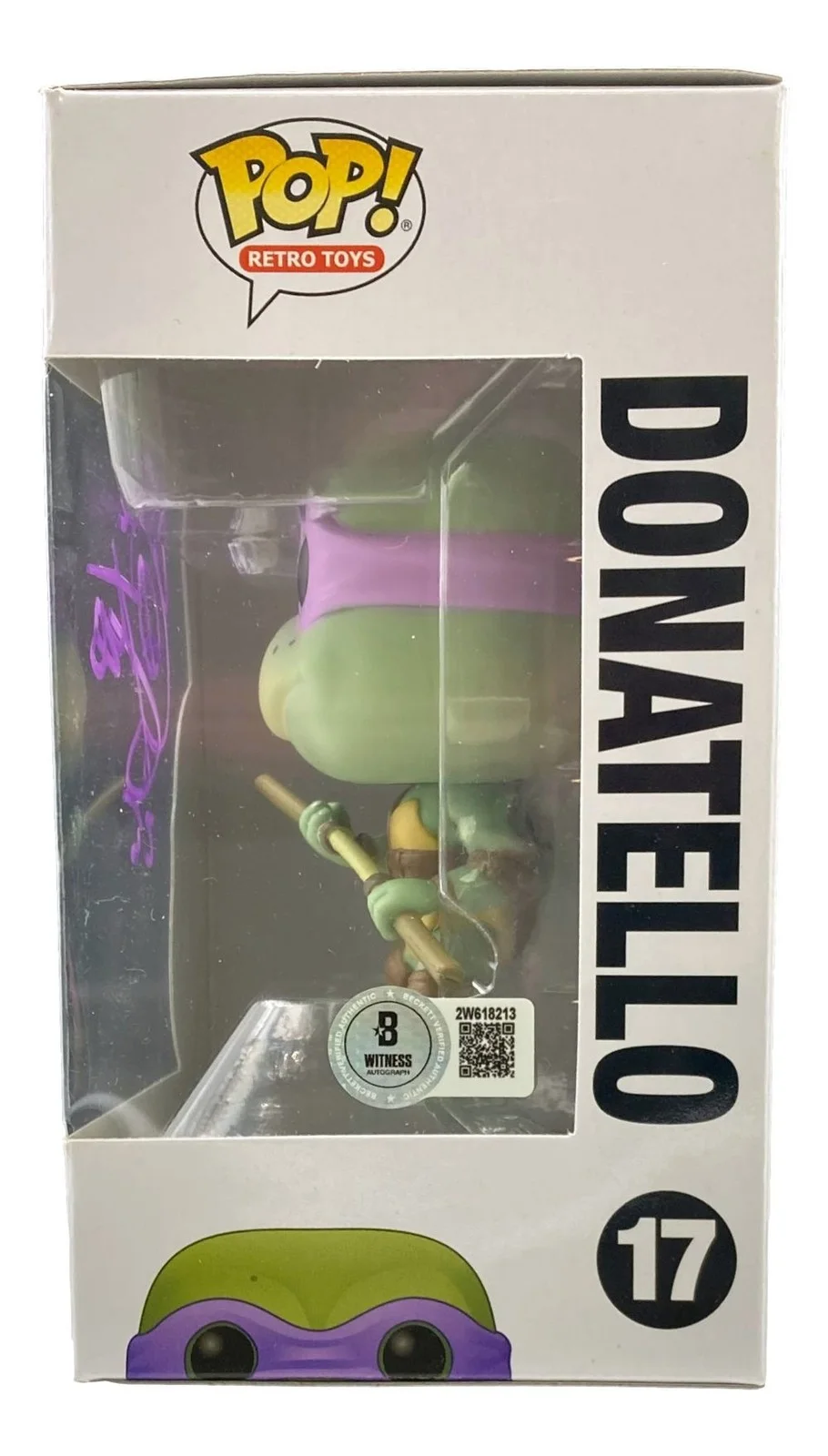 Corey Feldman — Corey Feldman Signed Teenage Mutant Ninja Turtles Funko Pop #17 Peace BAS, изображение 2