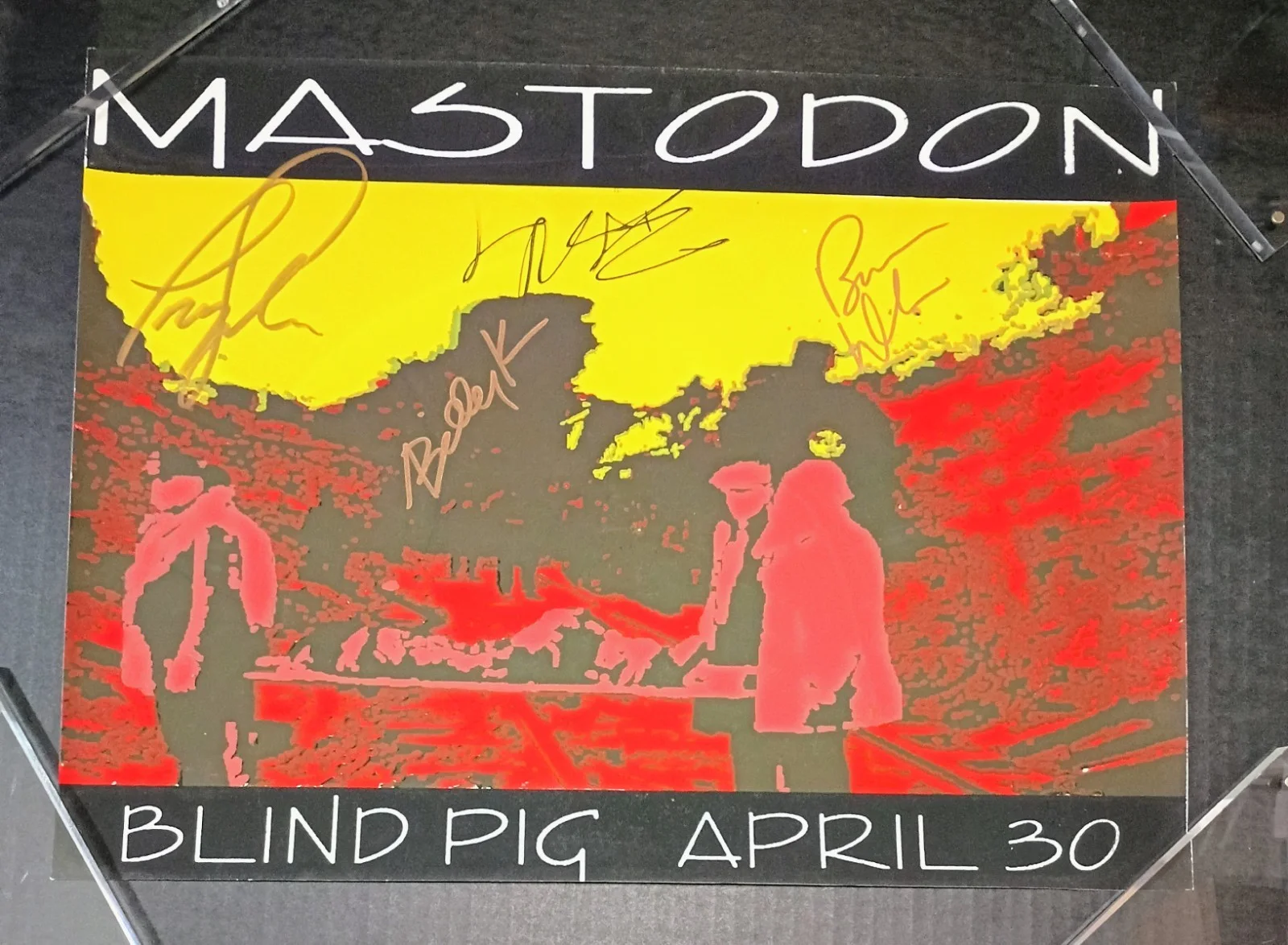 Mastodon Signed Show Poster 2004 Blind Pig Troy Sanders Brent Hinds, image 2
