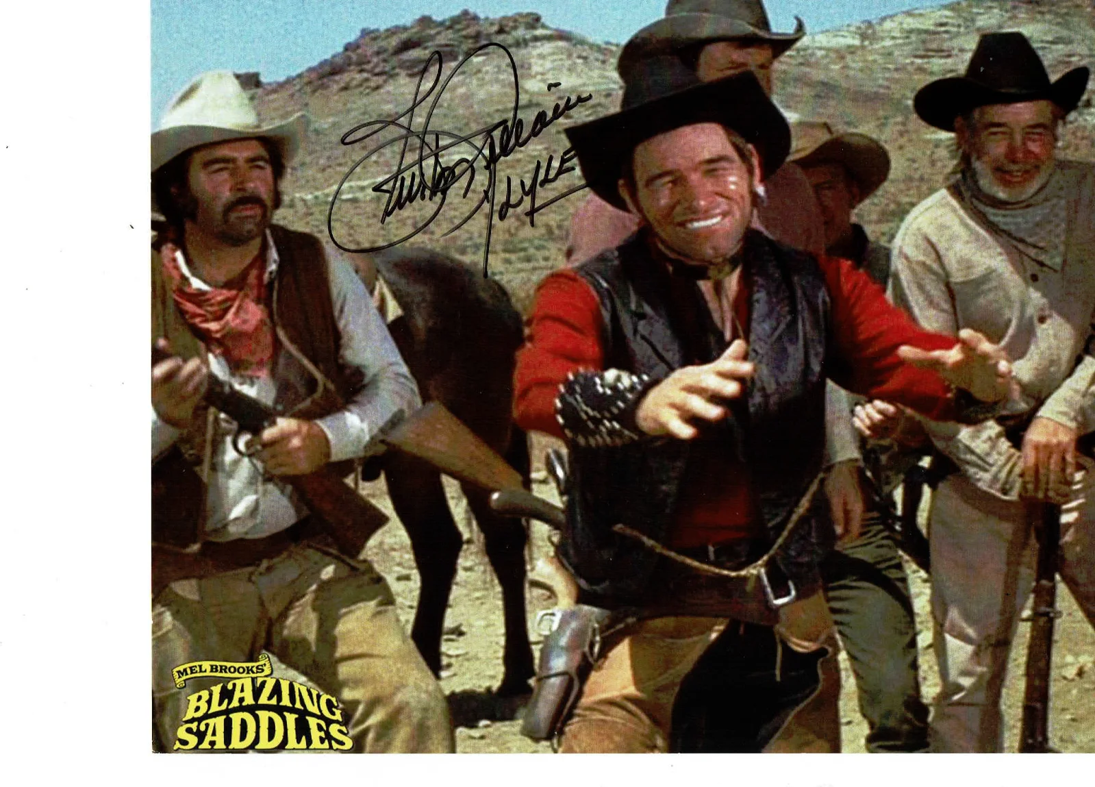 Burton Gilliam — Blazing Saddles Burton Gilliam Autographed 8x10 color Photo