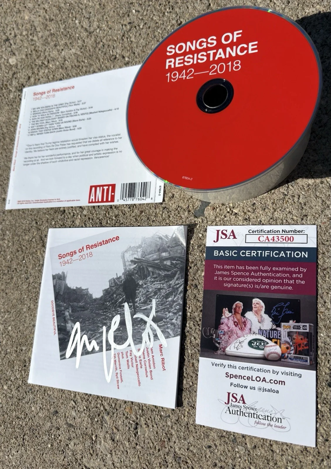 MARC RIBOT SIGNED CD JSA COA The Book Of Heads, изображение 3