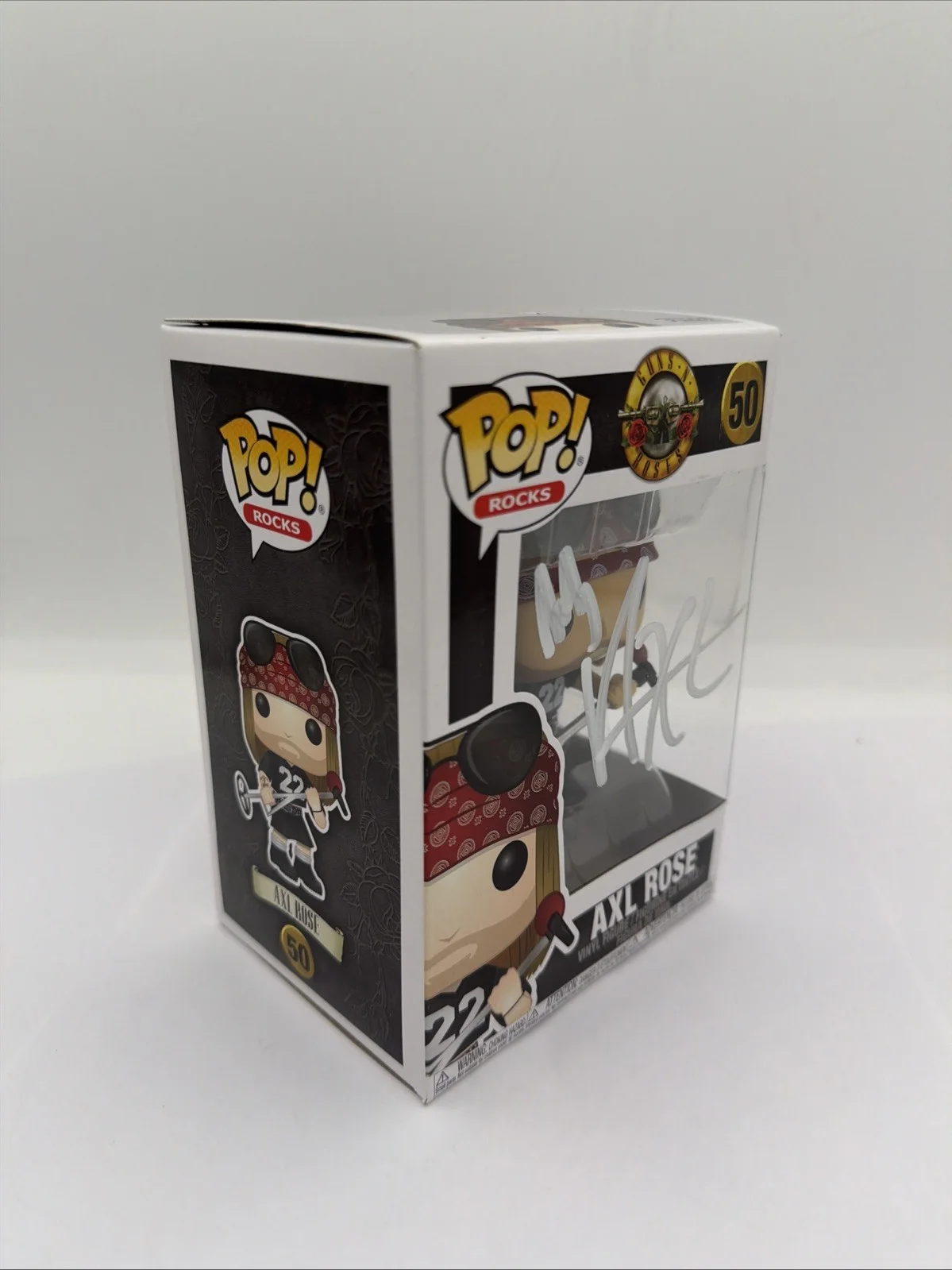 AXL ROSE Autographed Signed GUNS N ROSES Funko POP #50 Mint Condition W/ Case, image 3