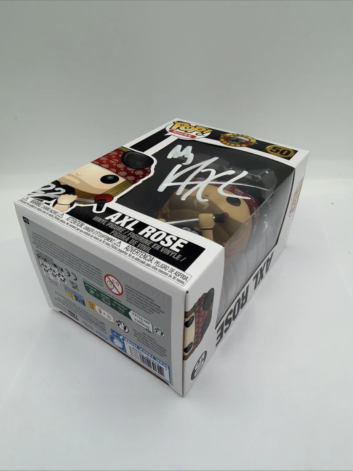 AXL ROSE Autographed Signed GUNS N ROSES Funko POP #50 Mint Condition W/ Case, image 4