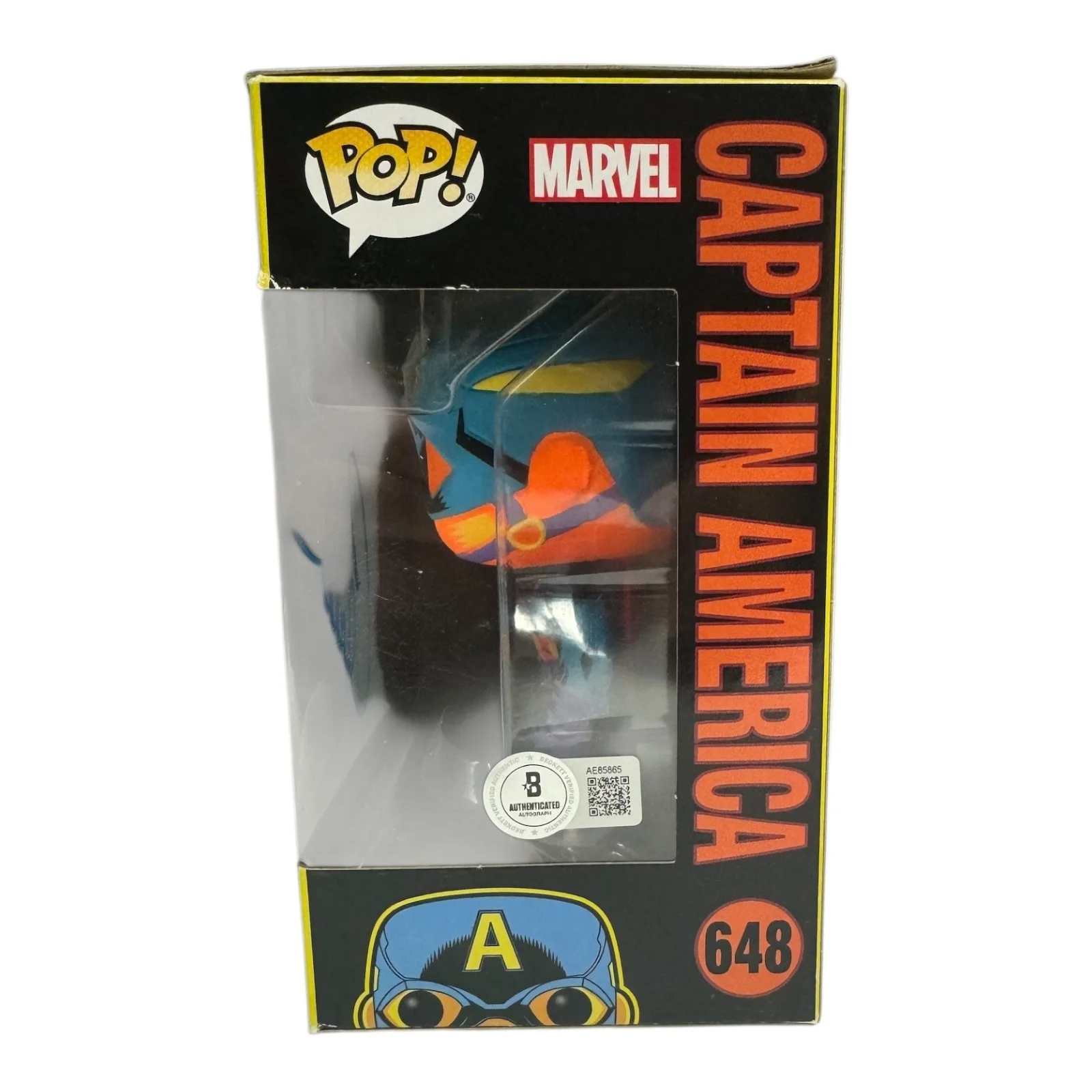 Chris Evans — Chris Evans Signed Autograph Captain America Funko Pop 648 Beckett BAS Avengers, изображение 2