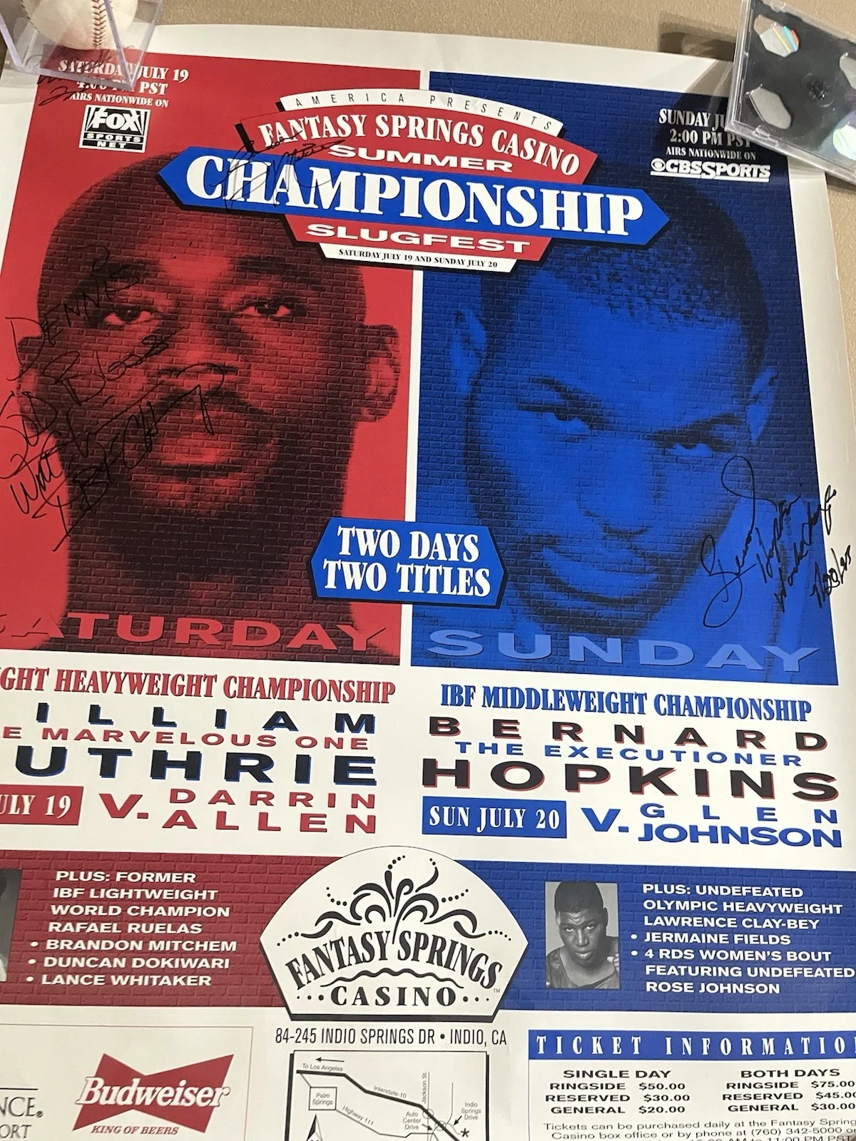 bernard hopkins signed Poster, image 2