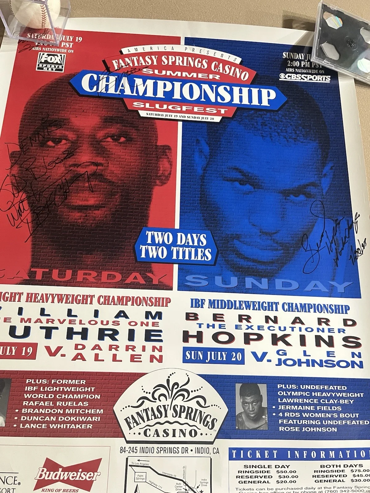 bernard hopkins signed Poster, image 3