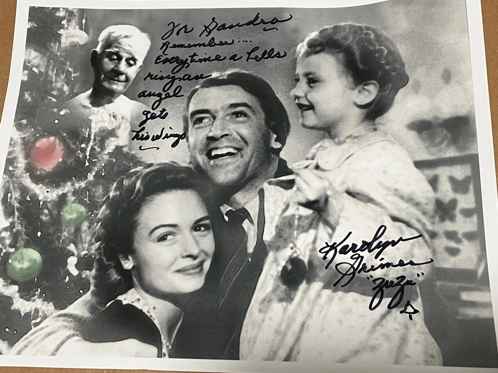 IT'S A WONDERFUL LIFE 8 X 10 W/ CLARENCE ODBODY KAROLYN ZU ZU GRIMES SIGNED ZUZU, изображение 3