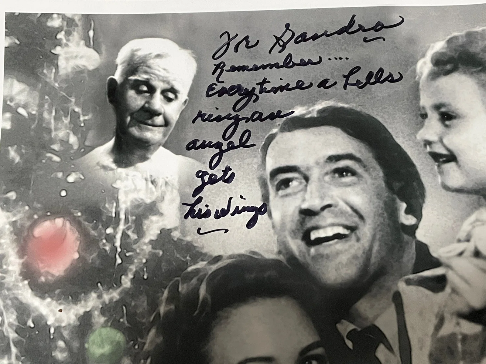 IT'S A WONDERFUL LIFE 8 X 10 W/ CLARENCE ODBODY KAROLYN ZU ZU GRIMES SIGNED ZUZU, изображение 4
