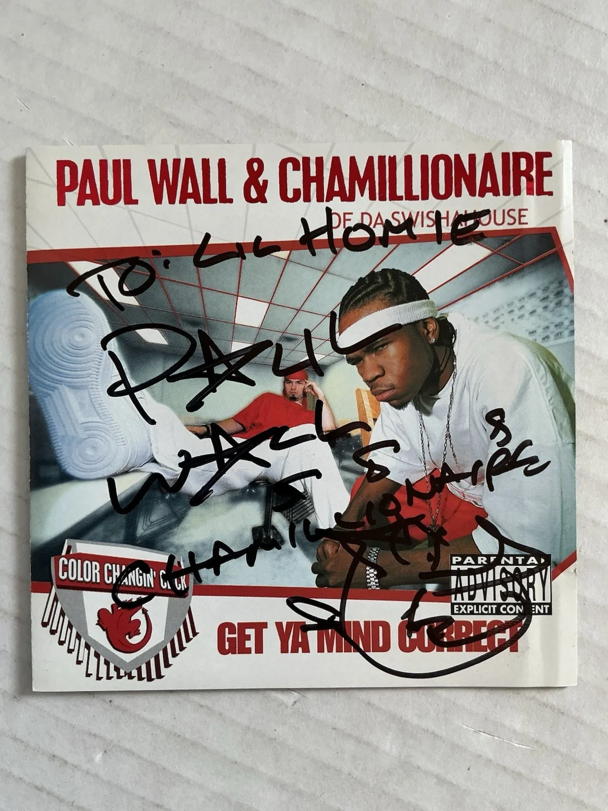 Paul Wall & Chamillionaire Get Ya Mind Correct CD 2002 Signed Autographed RARE, image 3