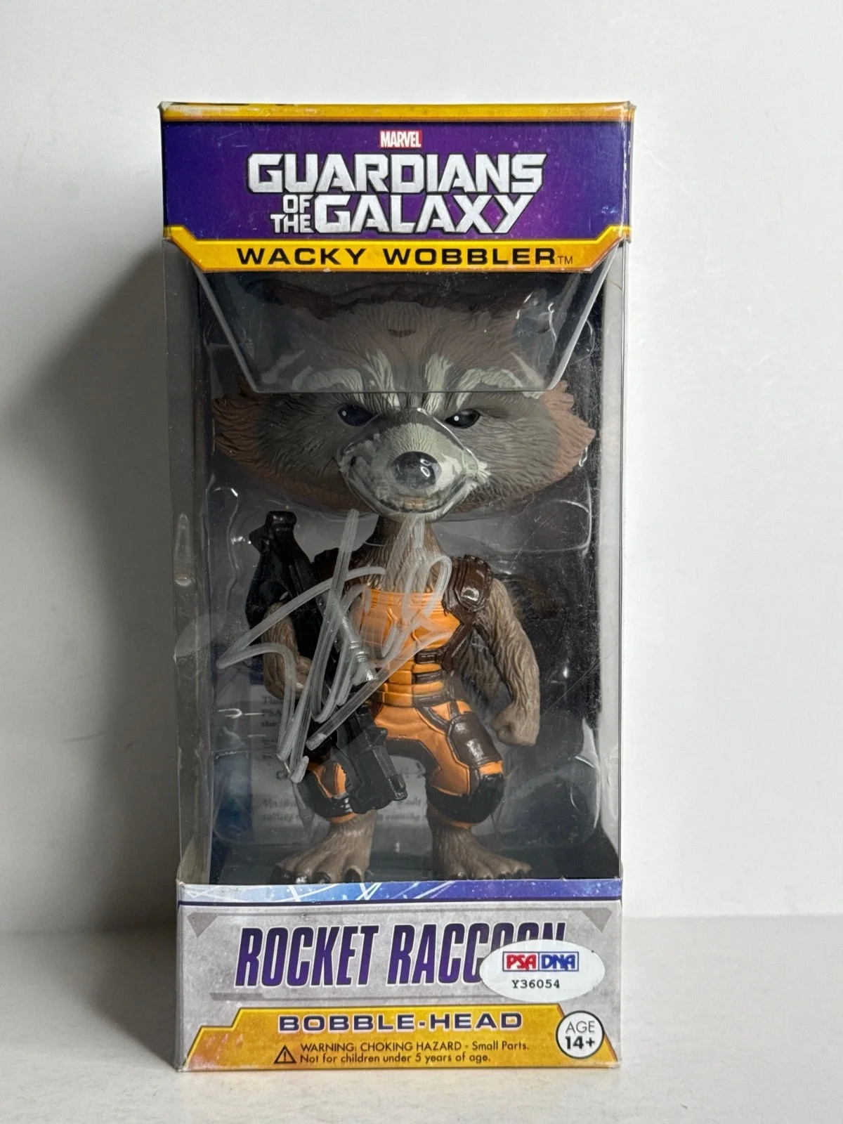 Stan Lee — Stan Lee Signed Marvel Guardians Of The Galaxy Wacka Wobbler Raccoon Y36054