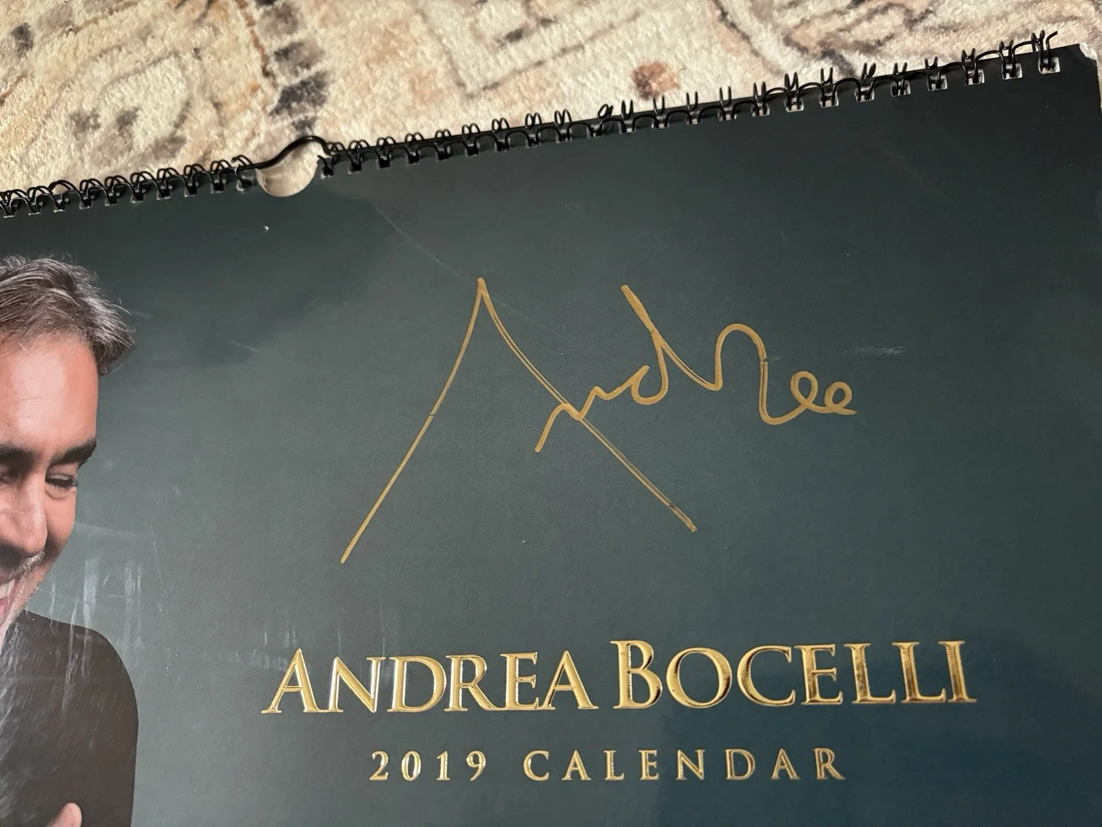 Andrea Bocelli Signed Autographed 2019 Calendar, image 2