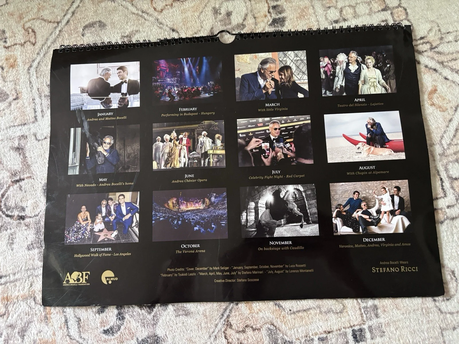 Andrea Bocelli Signed Autographed 2019 Calendar, image 3