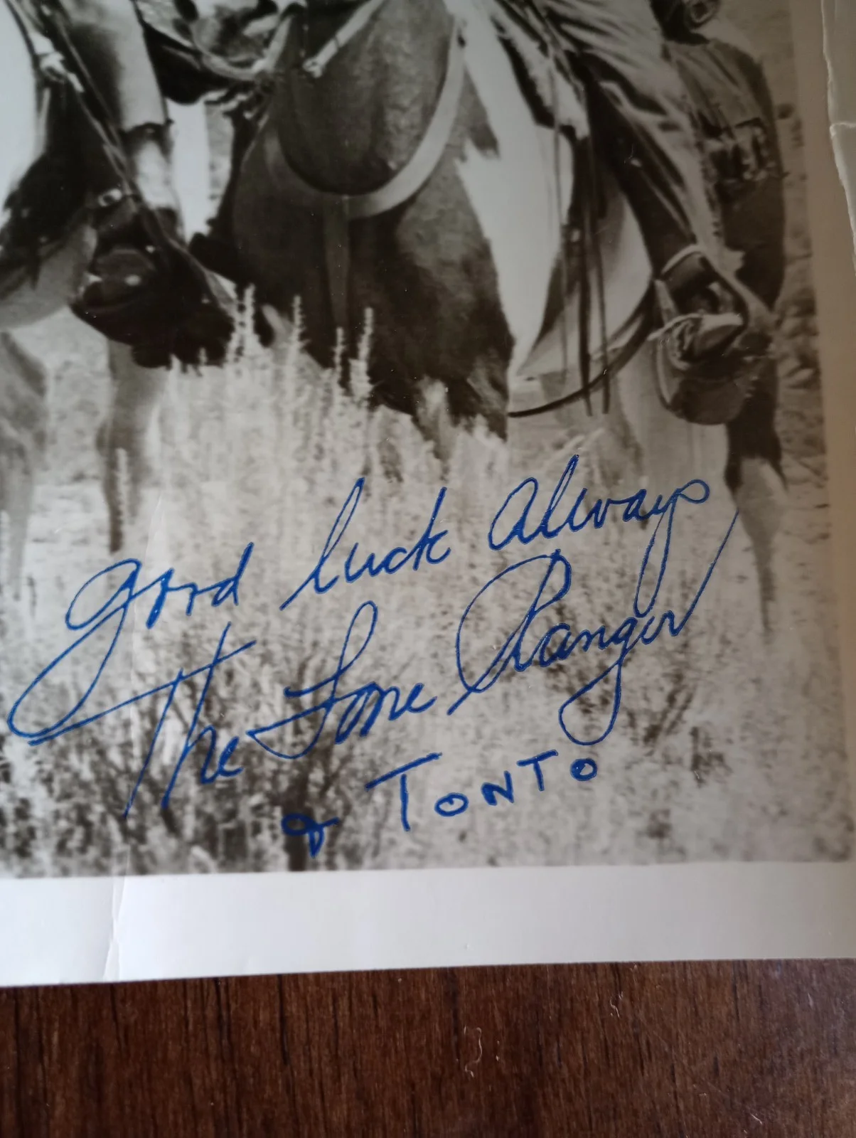 Lone Ranger & Tonto Extreme rare signed 5 x 7 photo, image 2