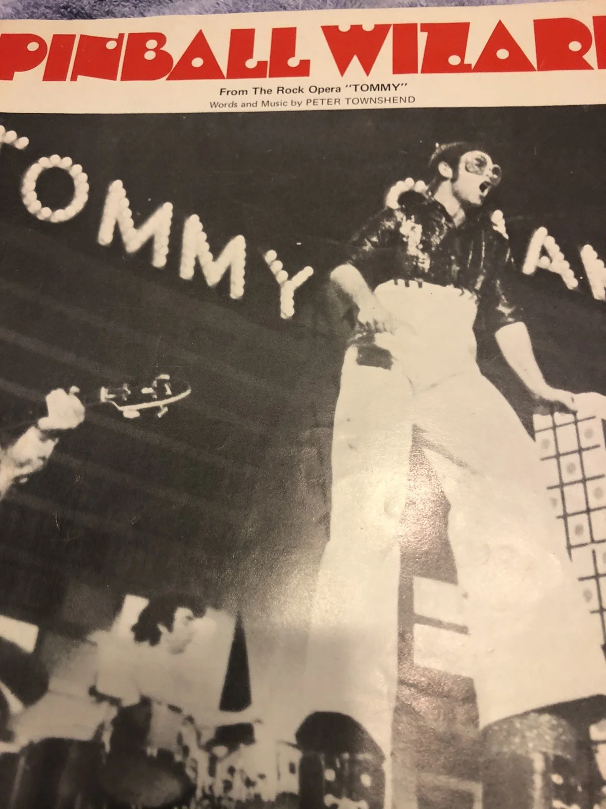 Elton John — Elton John Pinball Wizard Photo Sheet Music 1969, изображение 2