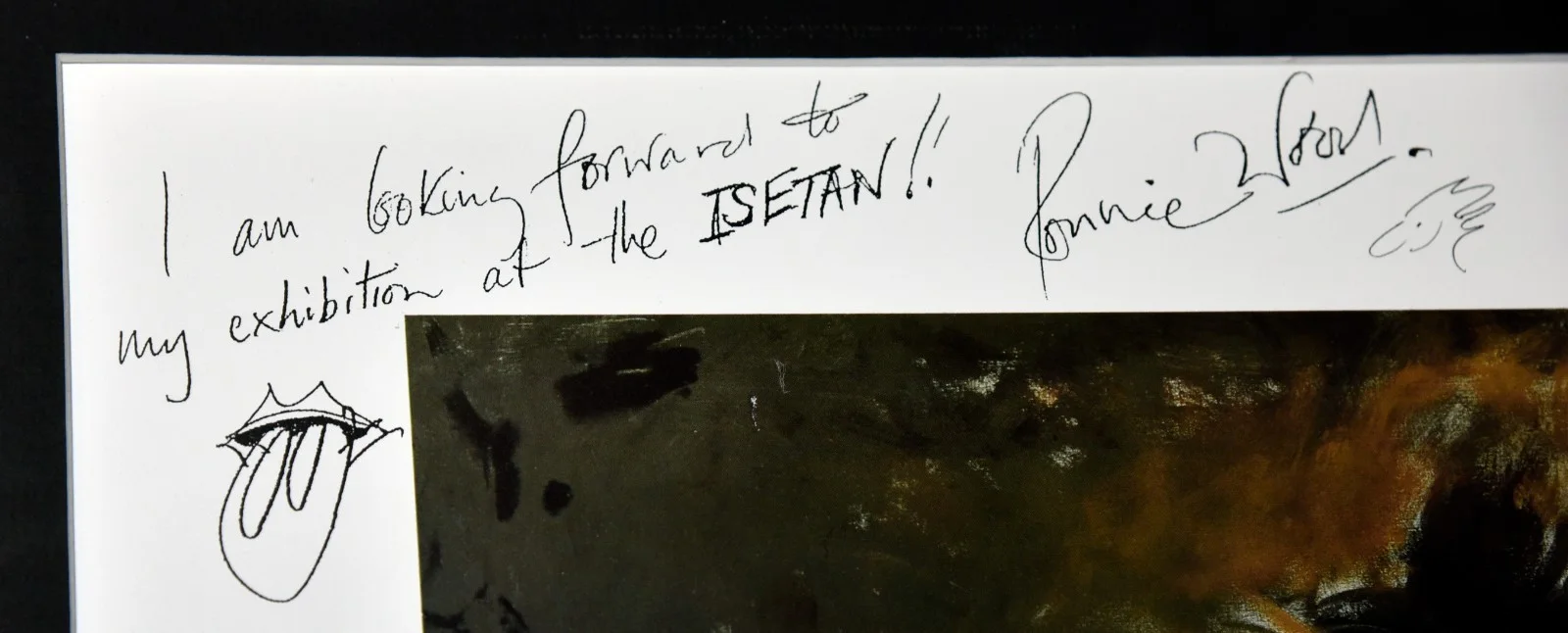 Ronnie Wood Autographed Self Portrait Tokyo Art Show Poster-Rolling Stones-1990, изображение 2