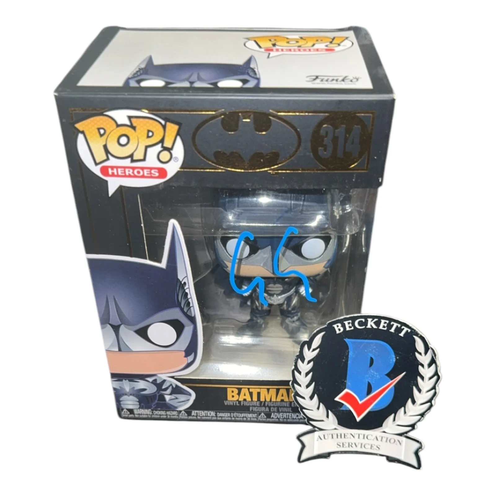 George Clooney — George Clooney Signed Autograph Batman & Robin Funko Pop 314 Beckett BAS Batman