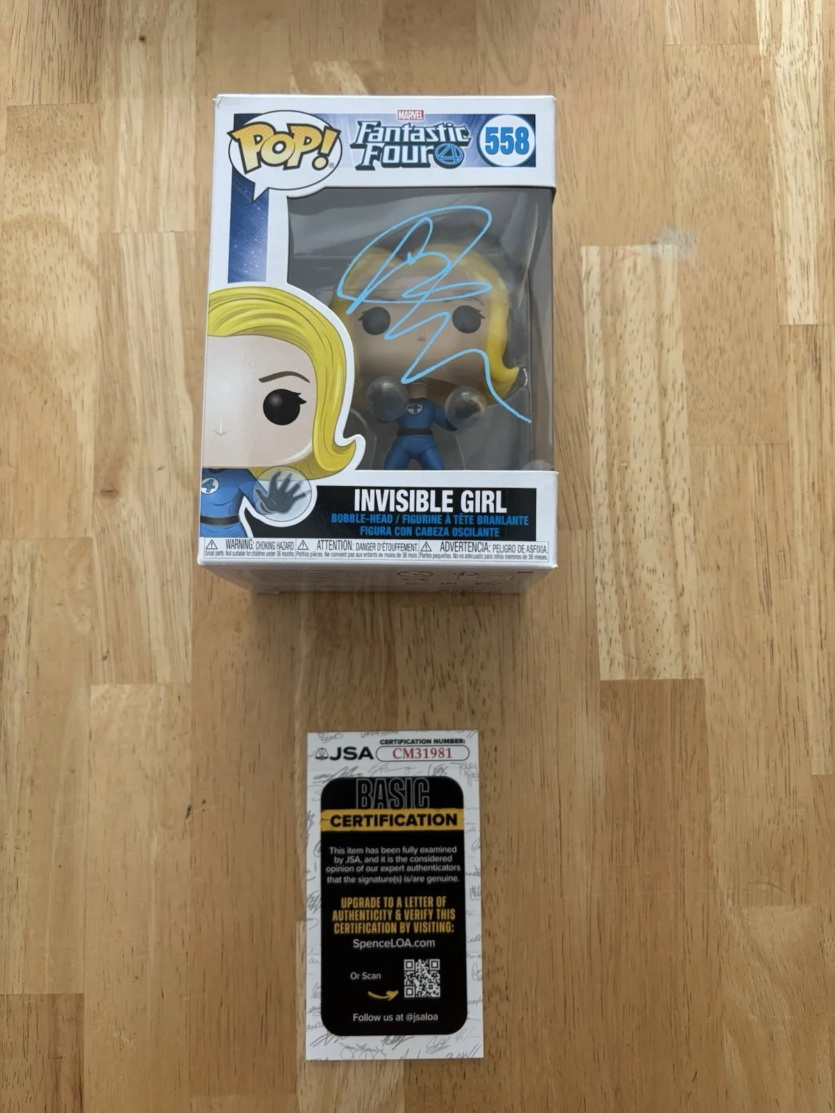 Jessica Alba — Jessica Alba Signed Autographed Funko Pop Invisible Girl Fantastic Four JSA COA