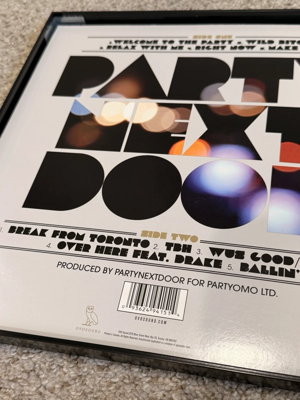 PartyNextDoor SIGNED Framed Vinyl - JSA Authenticated - RARE - First Pressing, image 3