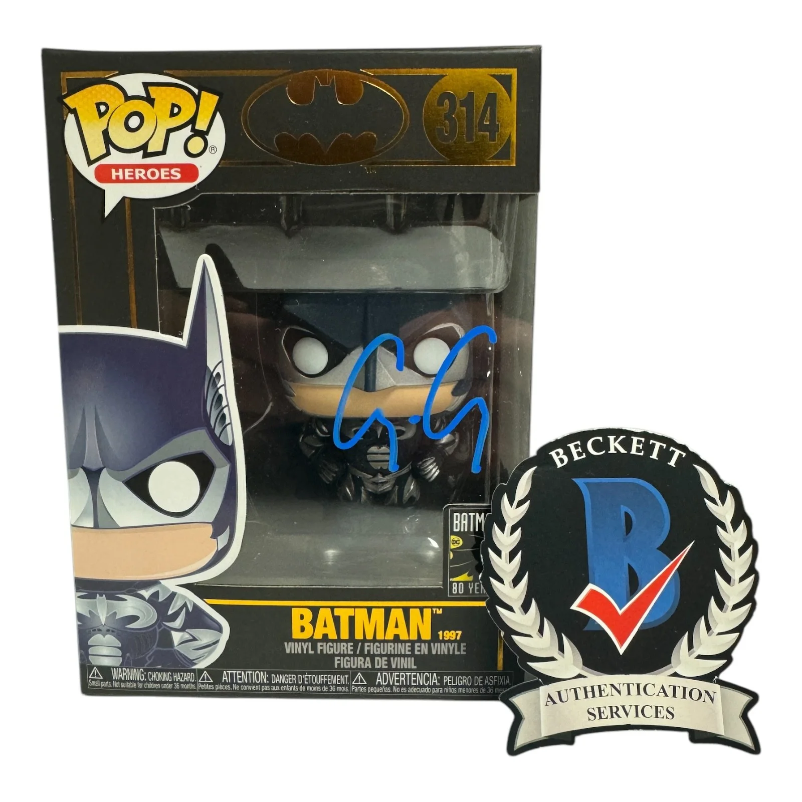 George Clooney — George Clooney Signed Autograph Batman & Robin Funko Pop 314 Beckett BAS Batman