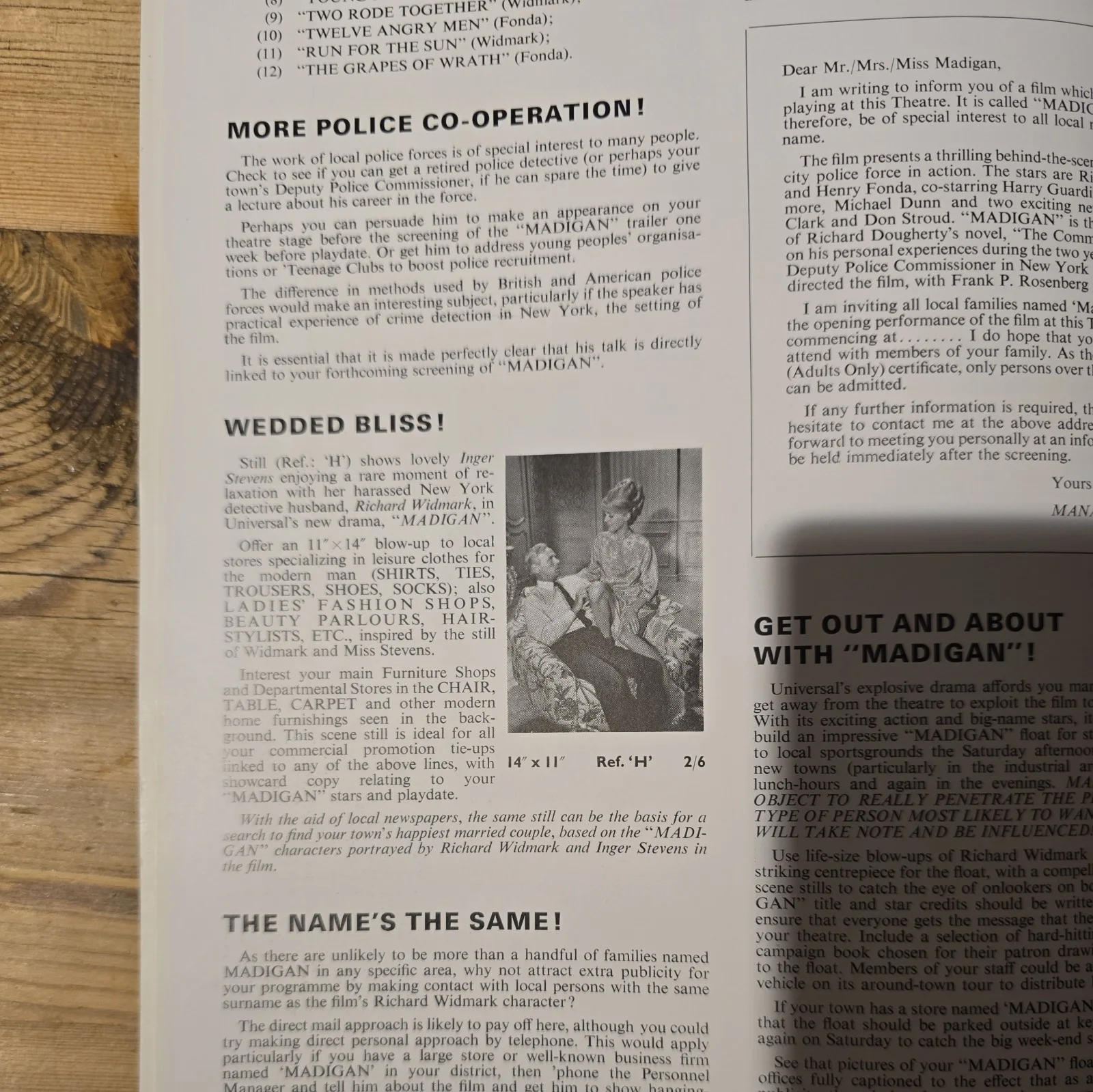 MADIGAN 1968 UK press publicity services book posters ads stills Richard Widmark, image 3
