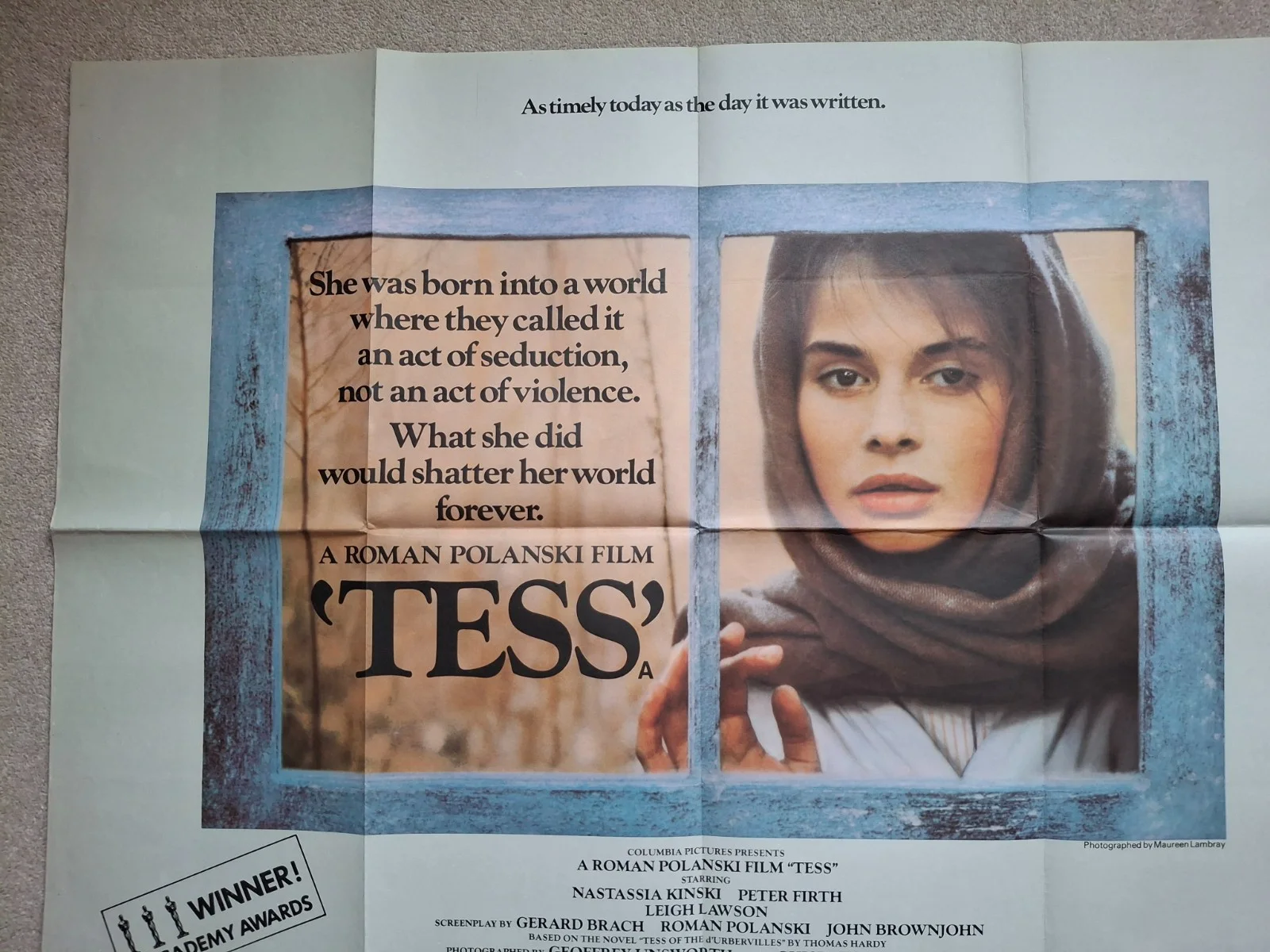 Tess Original Film Cinema Movie Quad Poster Nastassja Kinski, изображение 3