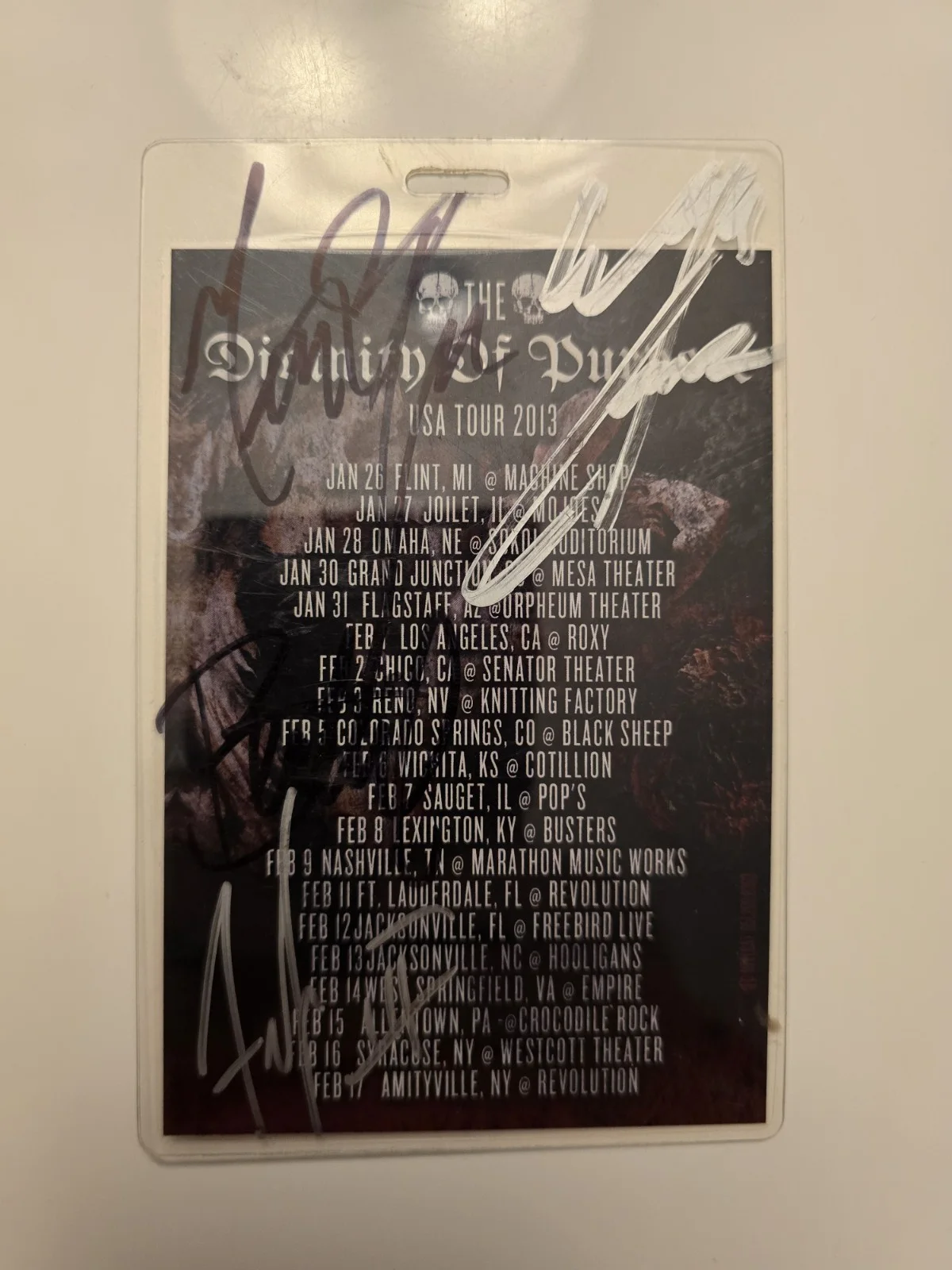 Hatebreed Signed VIP Laminate, image 2