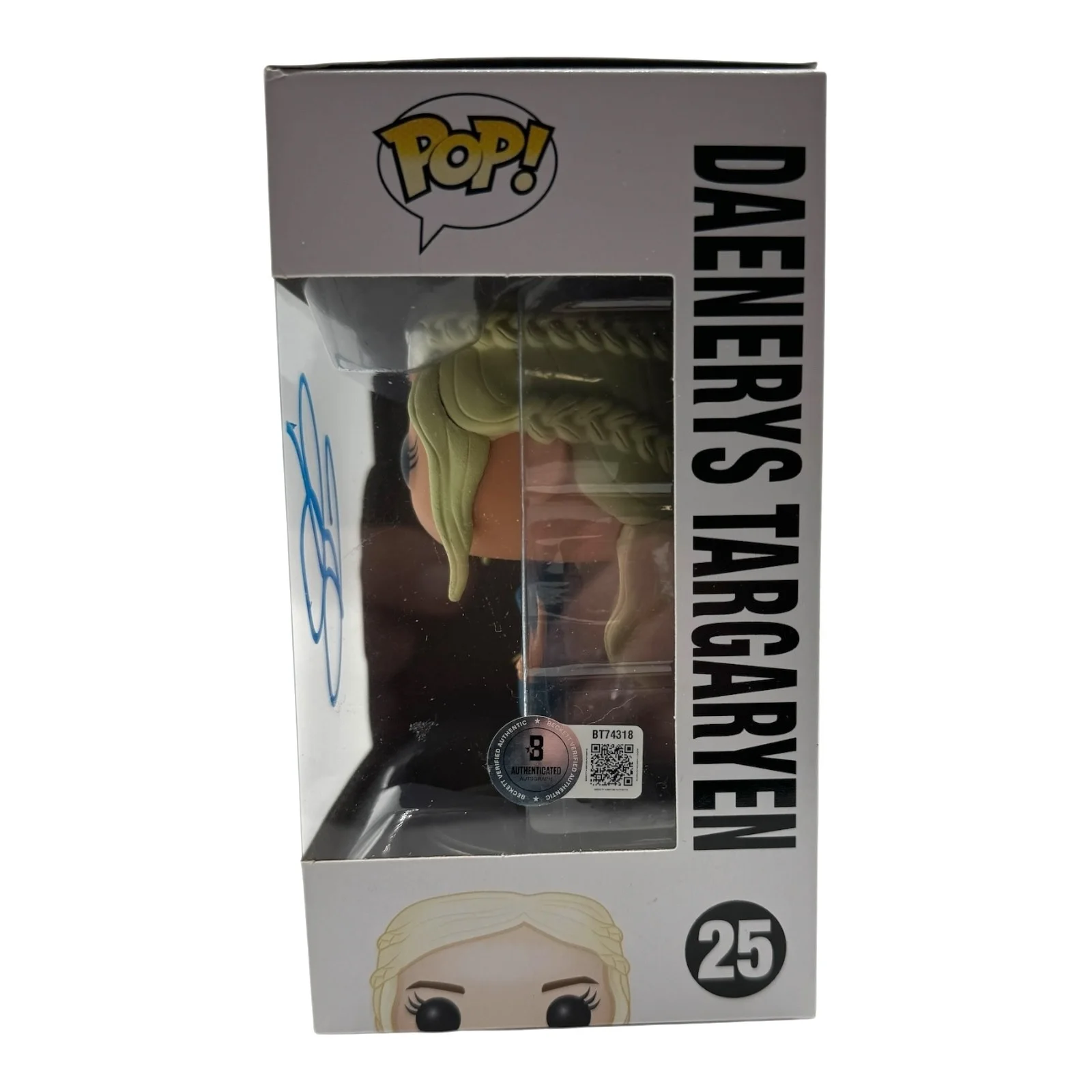 EMILIA CLARKE — EMILIA CLARKE SIGNED AUTOGRAPH GAME OF THRONES FUNKO POP 25 BECKETT DAENERYS, image 2