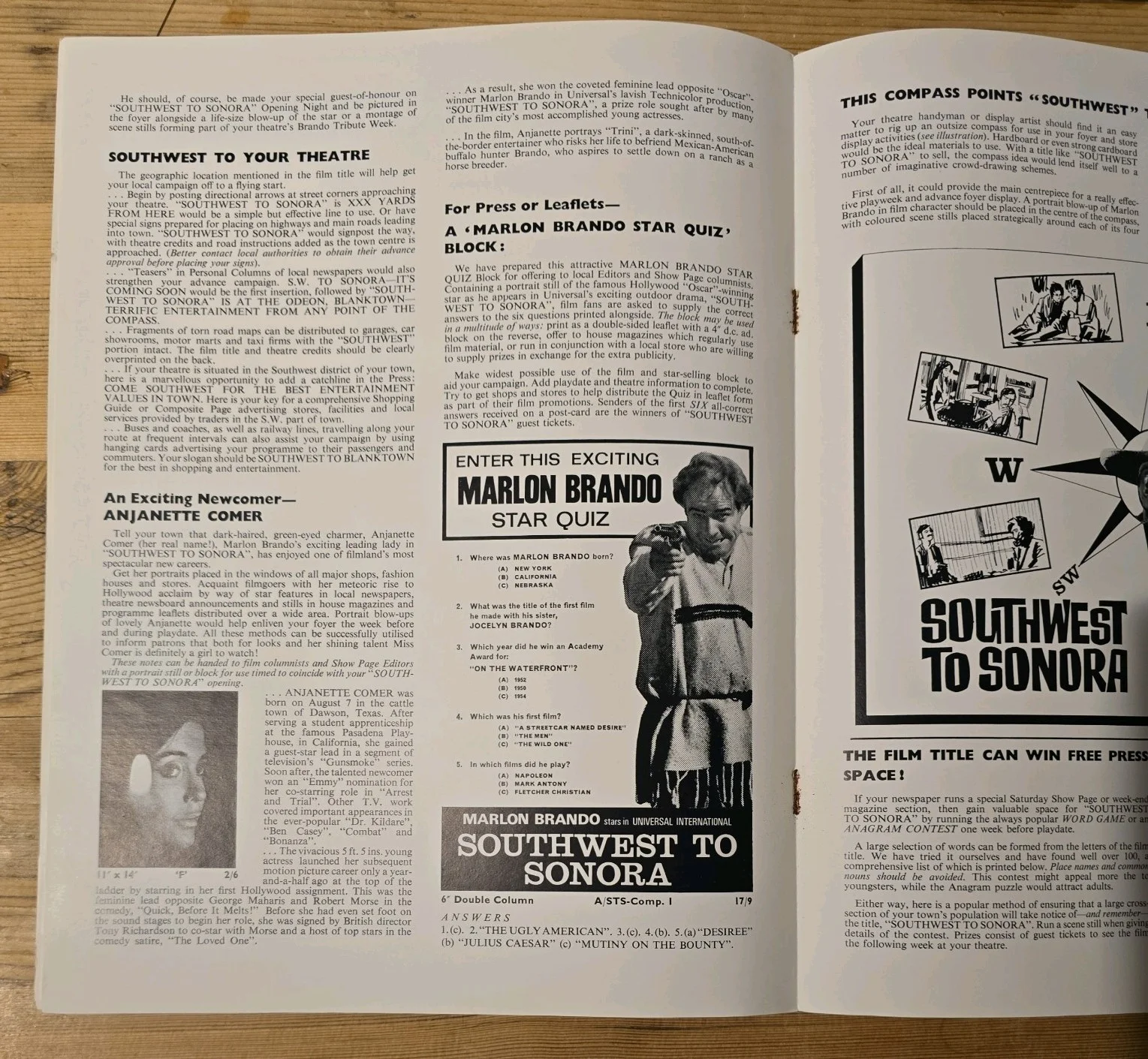 SOUTHWEST TO SONORA 1966 UK press publicity services book posters ads stills, image 3