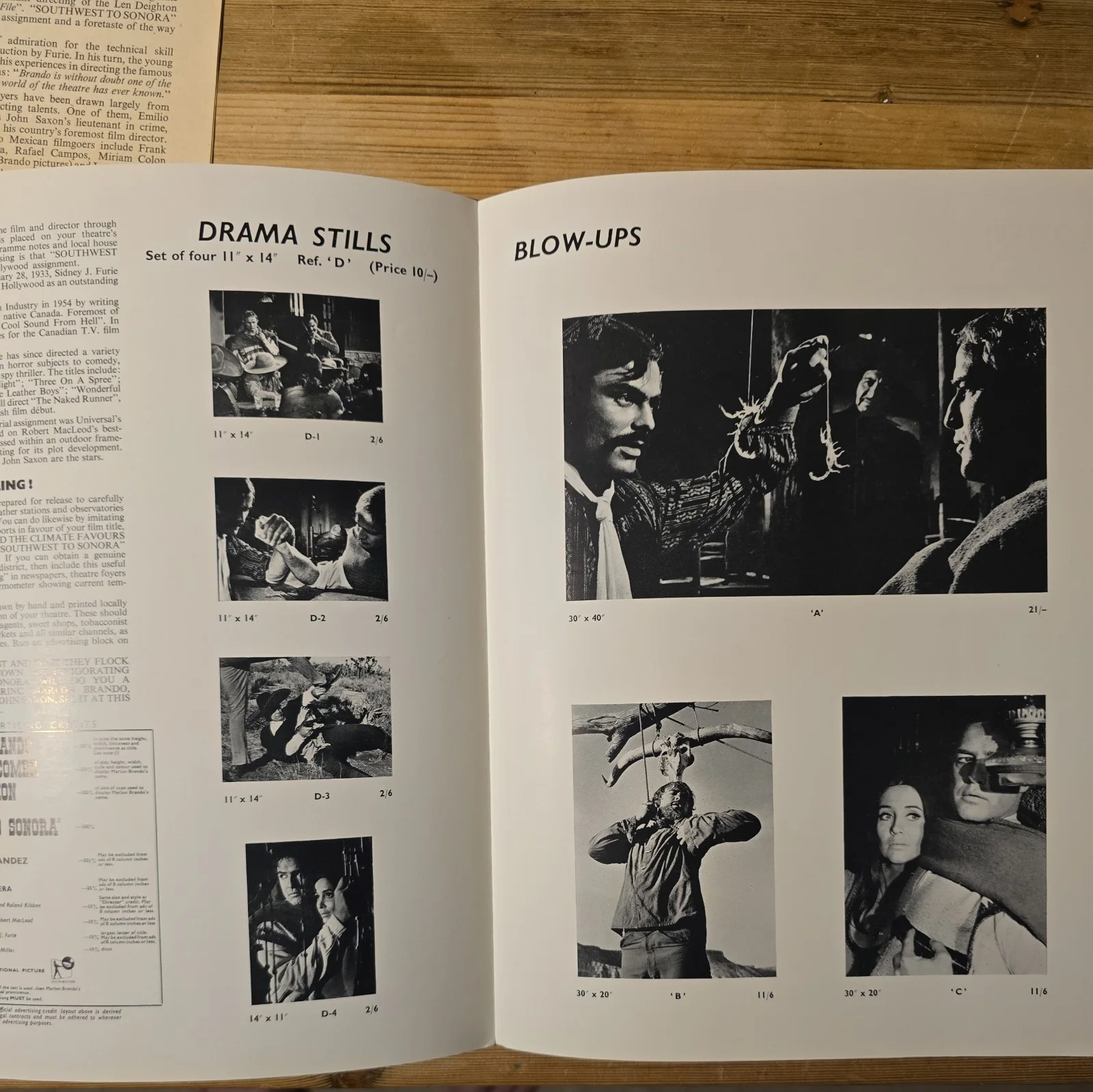 SOUTHWEST TO SONORA 1966 UK press publicity services book posters ads stills, image 4