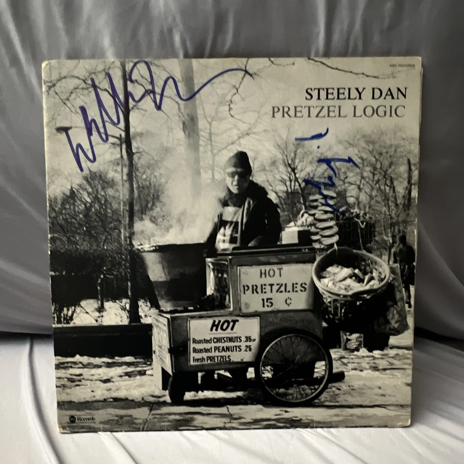 Framed Steely Dan Pretzel Logic Signed Autographed Vinyl LP Record Music, image 3