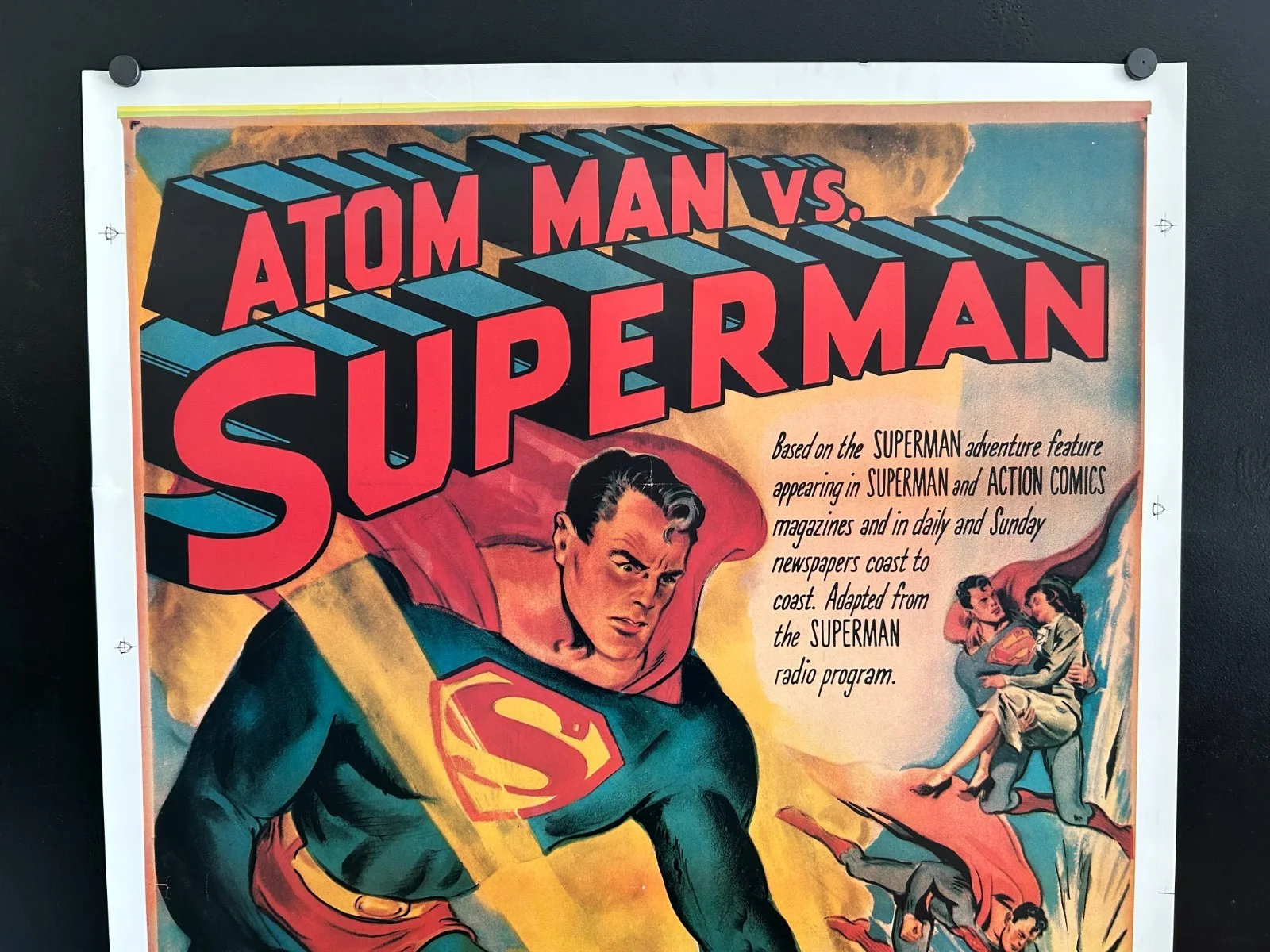 Kirk Alyn — SUPERMAN vs ATOM MAN Chapter 7 Rolled Movie Poster 27x41 Signed by Kirk Alyn, изображение 2