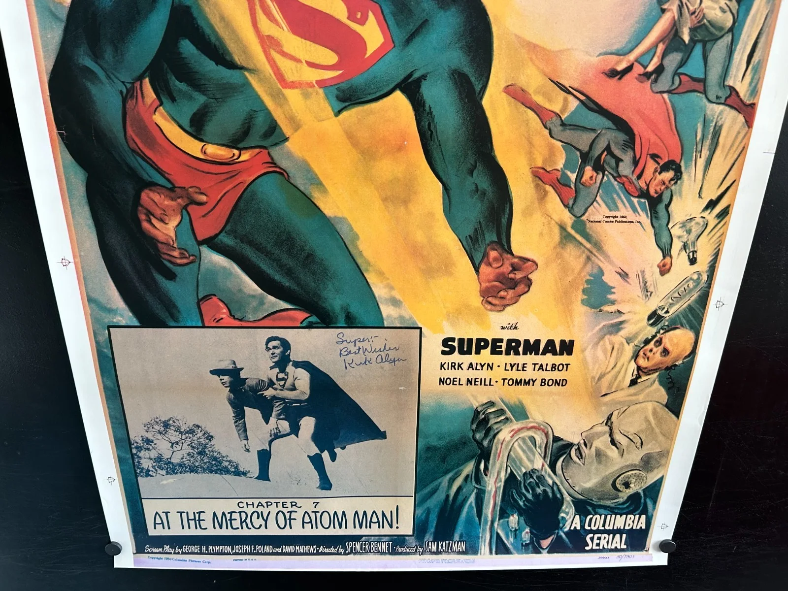 Kirk Alyn — SUPERMAN vs ATOM MAN Chapter 7 Rolled Movie Poster 27x41 Signed by Kirk Alyn, изображение 4