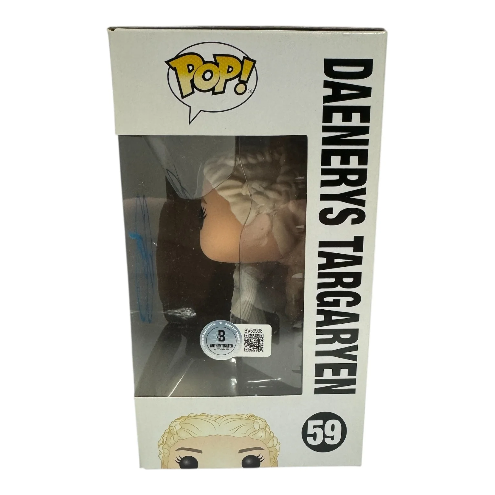 EMILIA CLARKE — EMILIA CLARKE SIGNED AUTOGRAPH GAME OF THRONES FUNKO POP 59 BECKETT DAENERYS, изображение 2