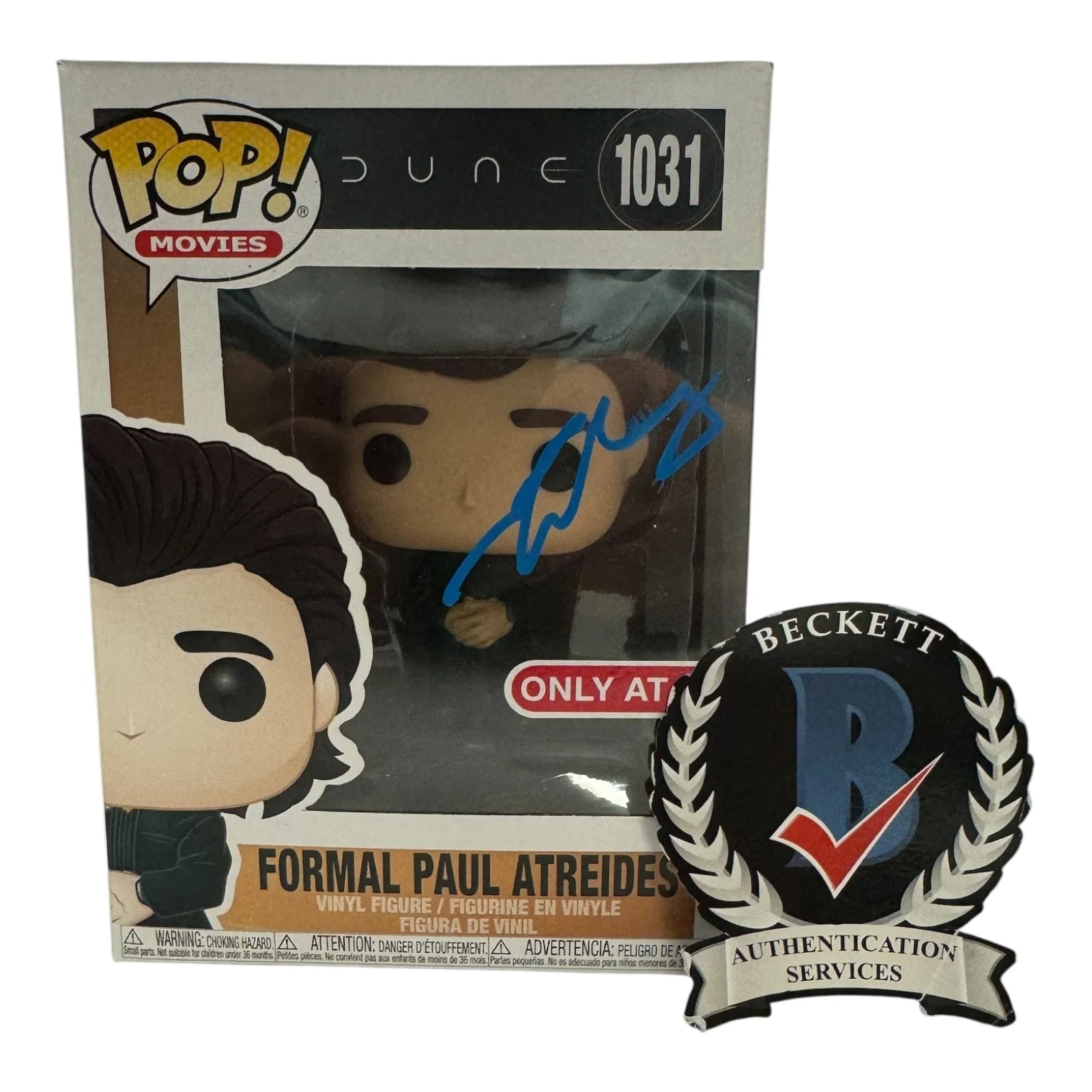 Timothee Chalamet — Timothee Chalamet Signed Autograpg Dune Funko Pop 1031 Beckett BAS Paul Atreides