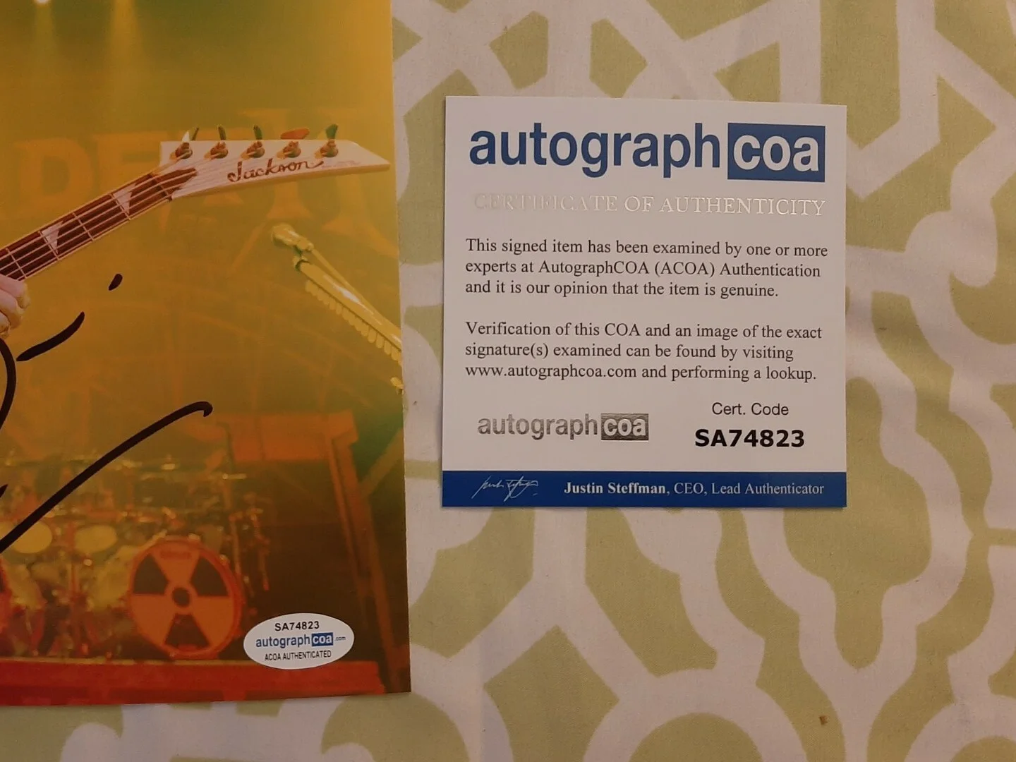 Dave Ellefson Megadeth signed autographed 8x10 photo ACOA COA #SA74823, изображение 3