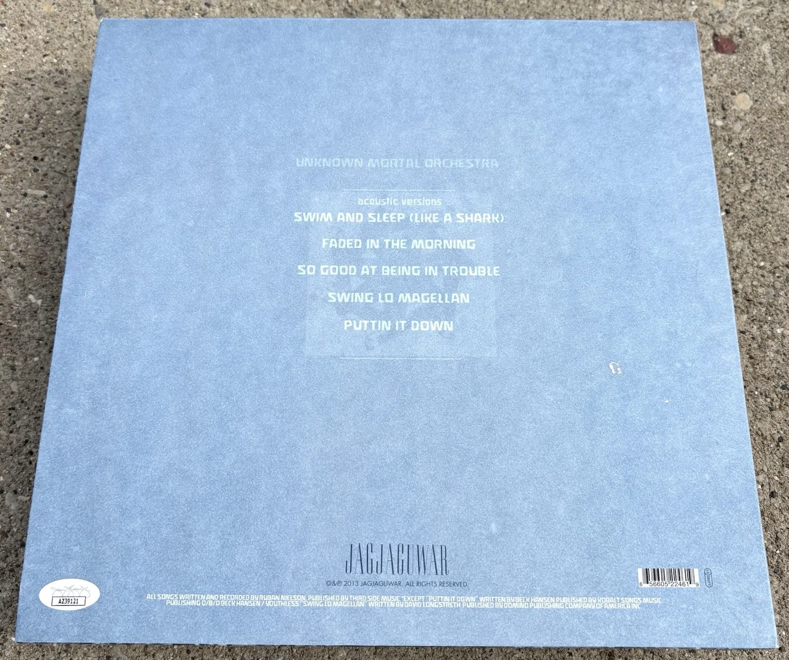 UNKNOWN MORTAL ORCHESTRA Band SIGNED Vinyl JSA COA Blue Record, image 3