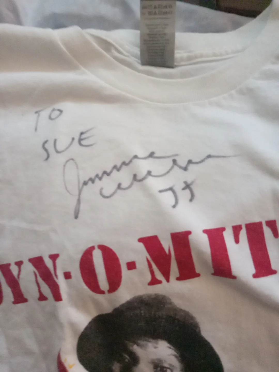 Vintage Jimmie Walker Signed Dyn-O-Mite Autographed J.J. T-Shirt XL, изображение 2
