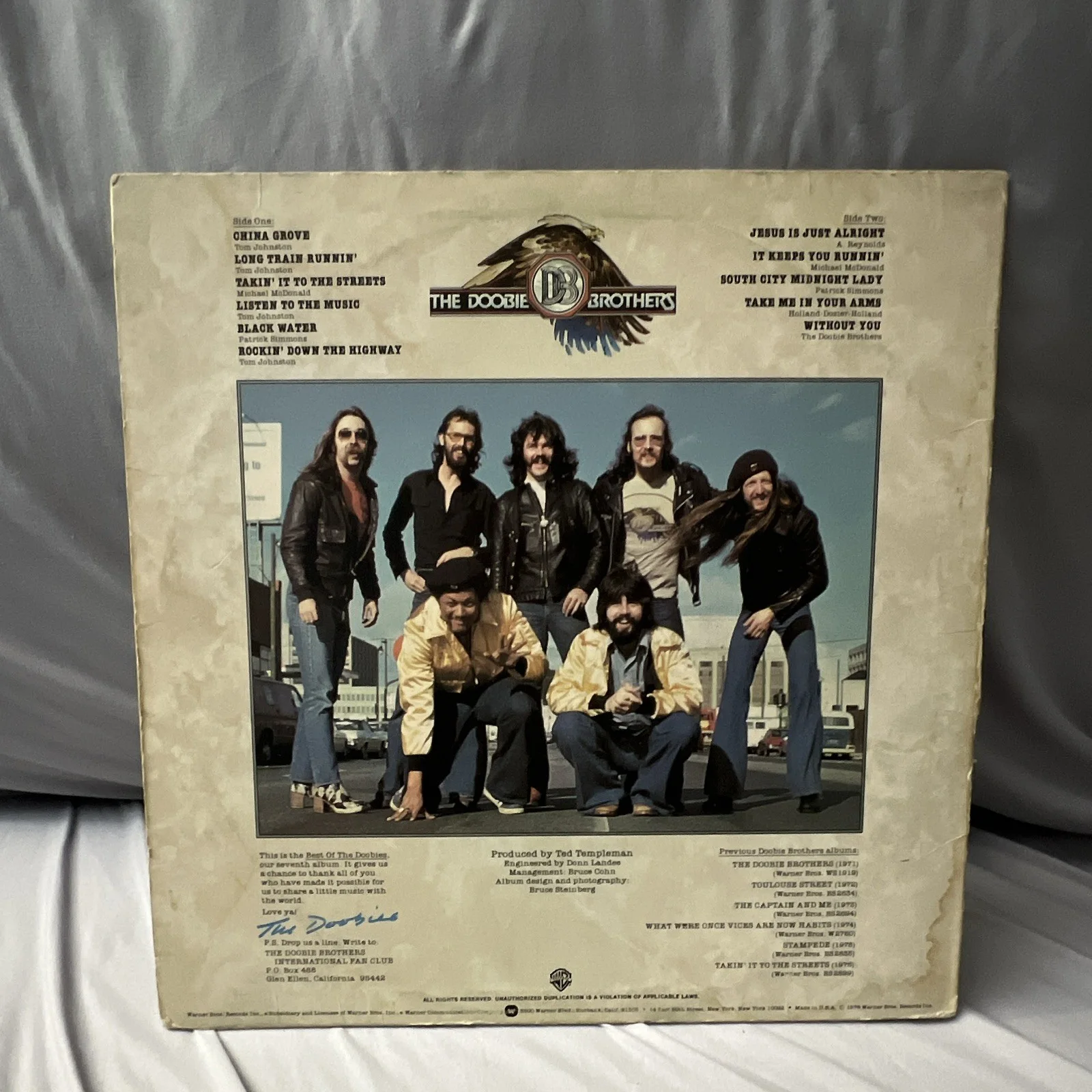 Doobie Brothers Best of the Doobies Signed Autographed Vinyl LP Record Original, изображение 2