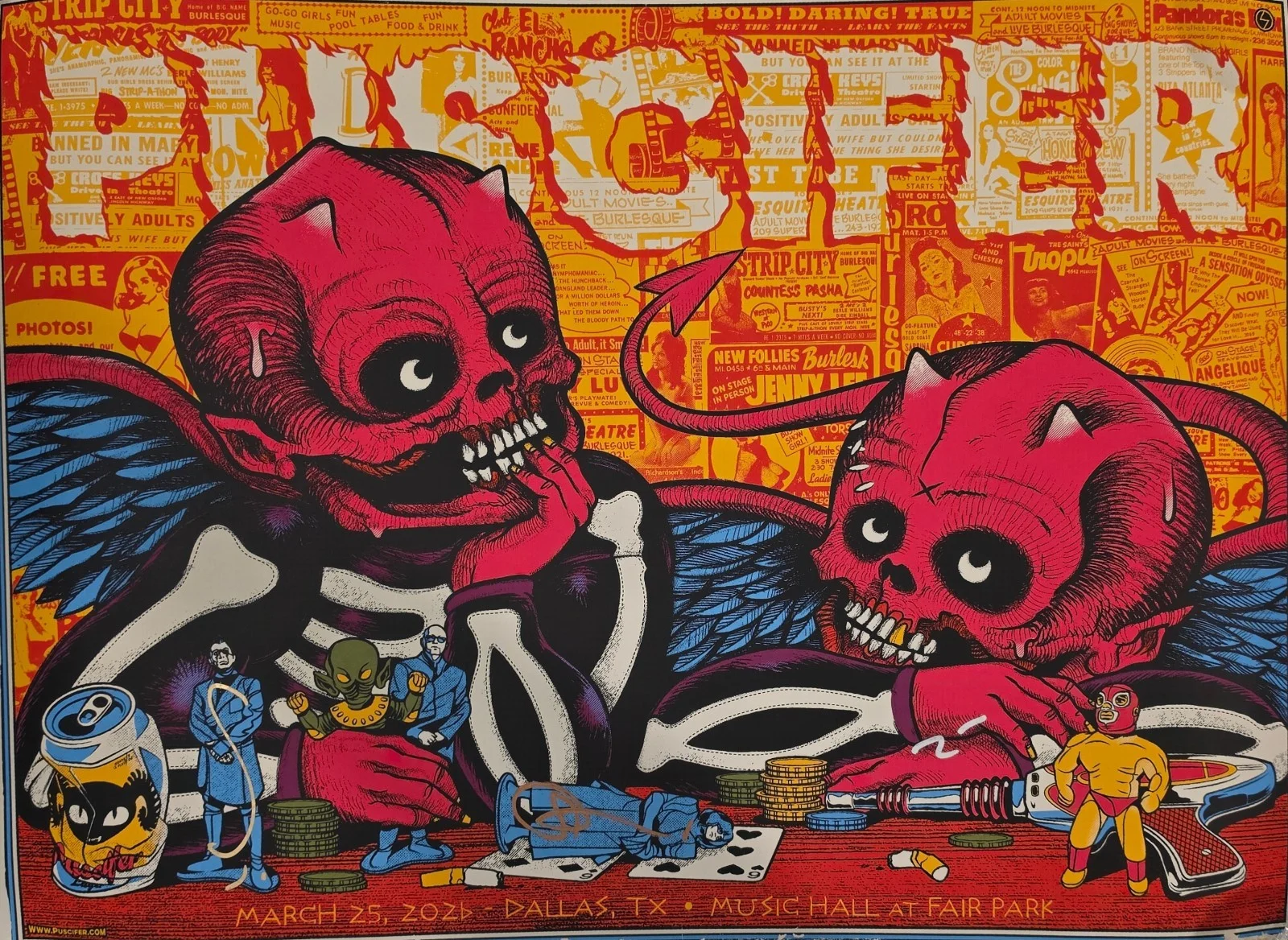 Signed Puscifer Concert Poster Dallas TX Music Hall At Fair Park 2026 Original, изображение 2