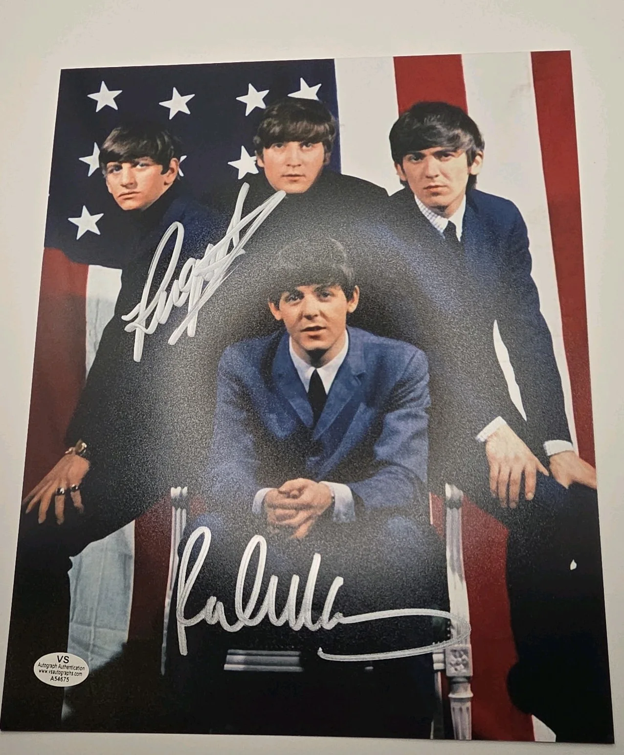Ringo Starr Paul McCartney Autographed Music Photograph 8x10 Original VS Auth, изображение 5